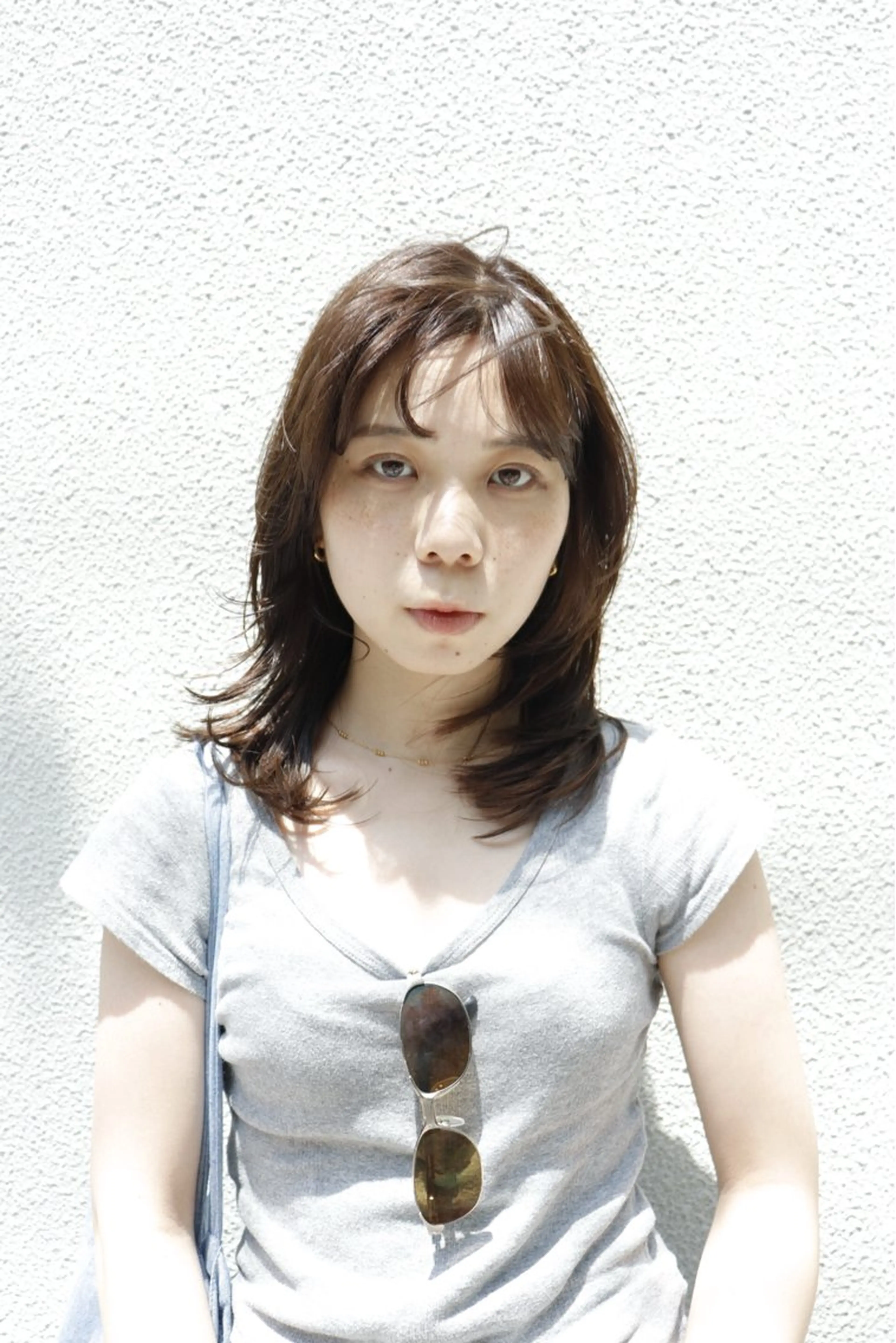 ミディアム カラー カット ヘアカラー トリートメント 似合わせカット /パーマ岡本淳平のヘアスタイル