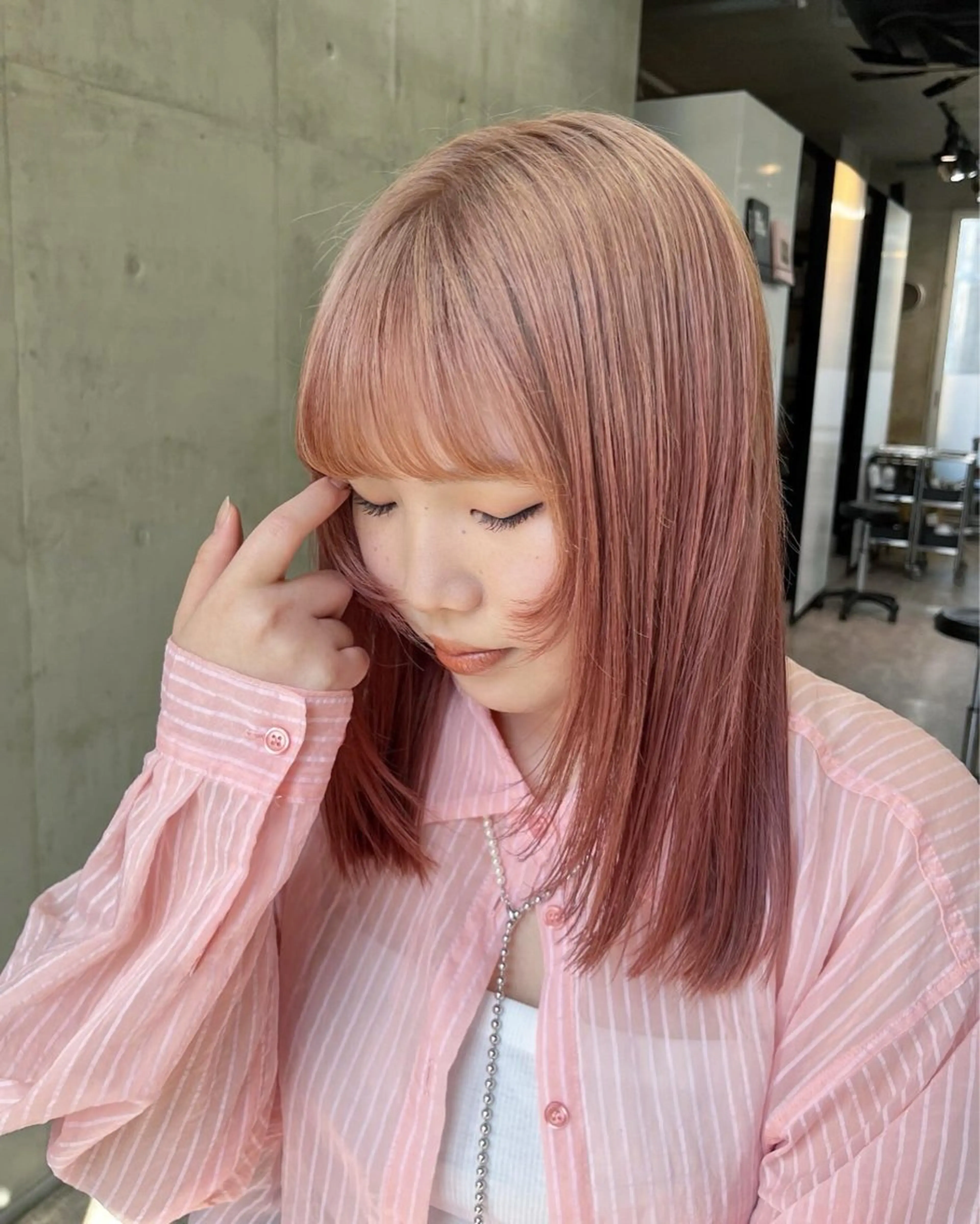 ロング 顔周りカット ヘアカラー SALT WATER所属・🫐 𝐌𝐚𝐨 🫐似合わせcutのヘアスタイル