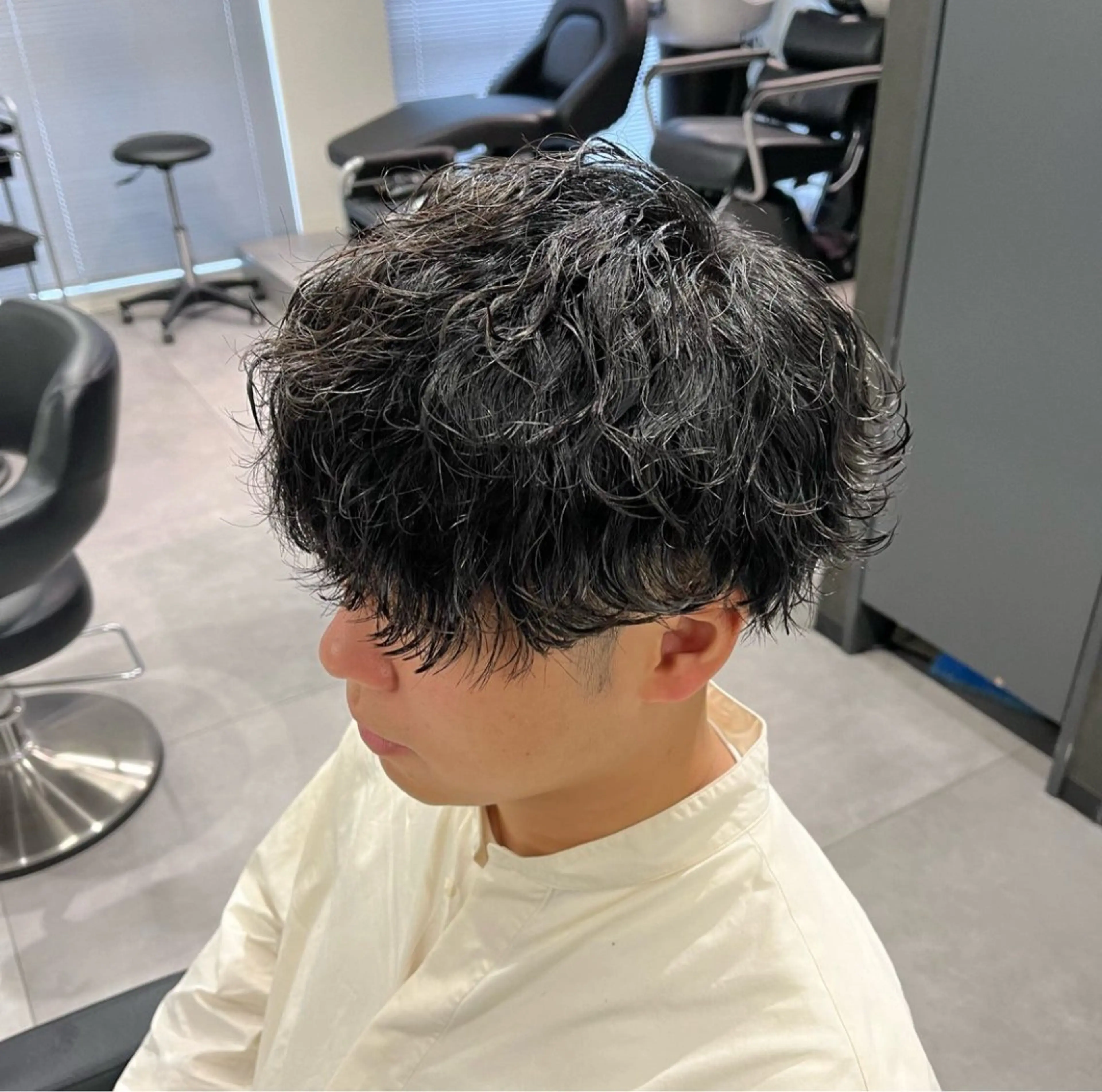 🌀メンズカット+波巻きパーマ🌀の写真