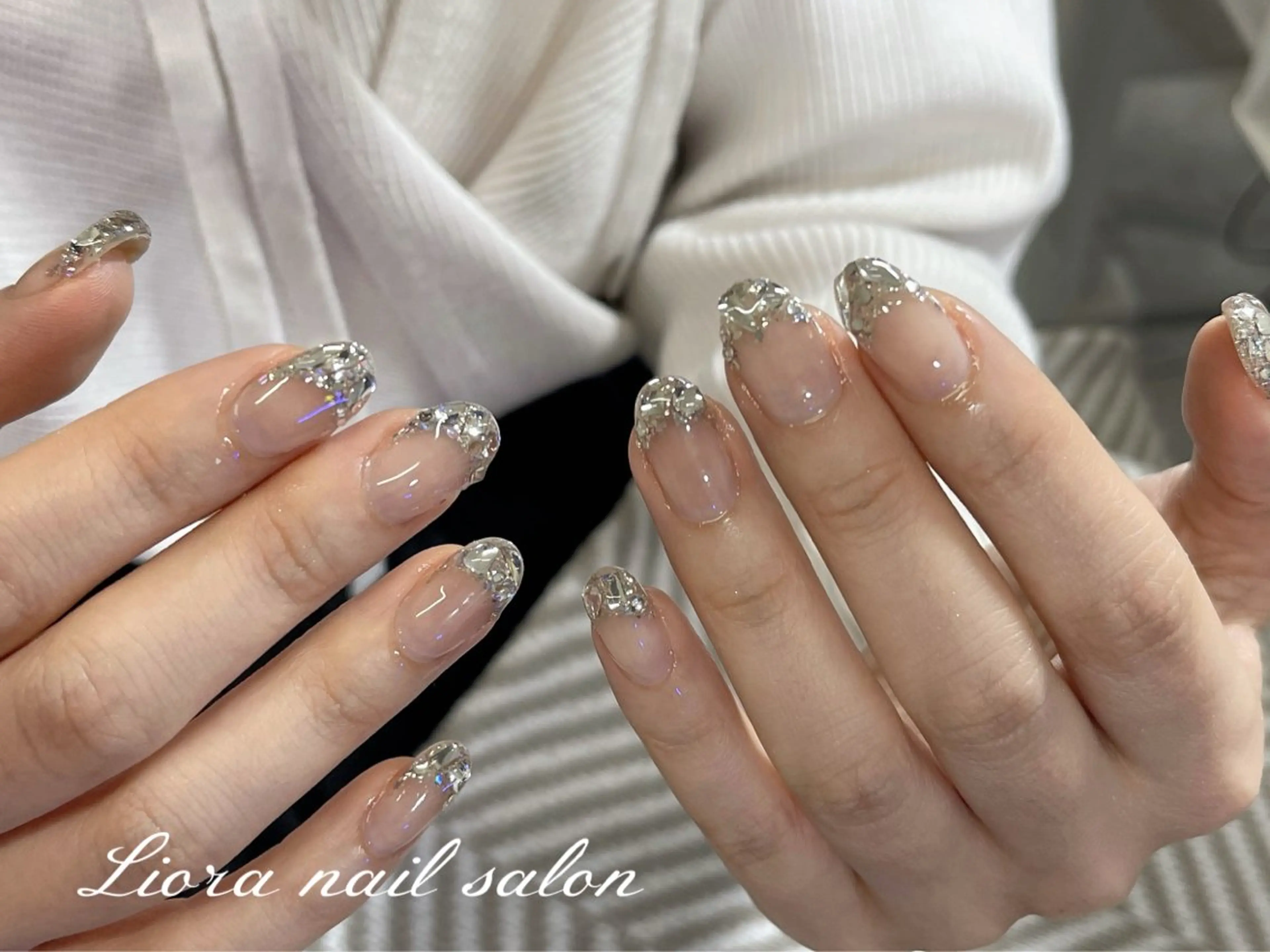 ネイル チークネイル フットネイル フレンチネイル ジェルネイル ガーリー ハンドネイル Liora nail salonのネイルデザイン