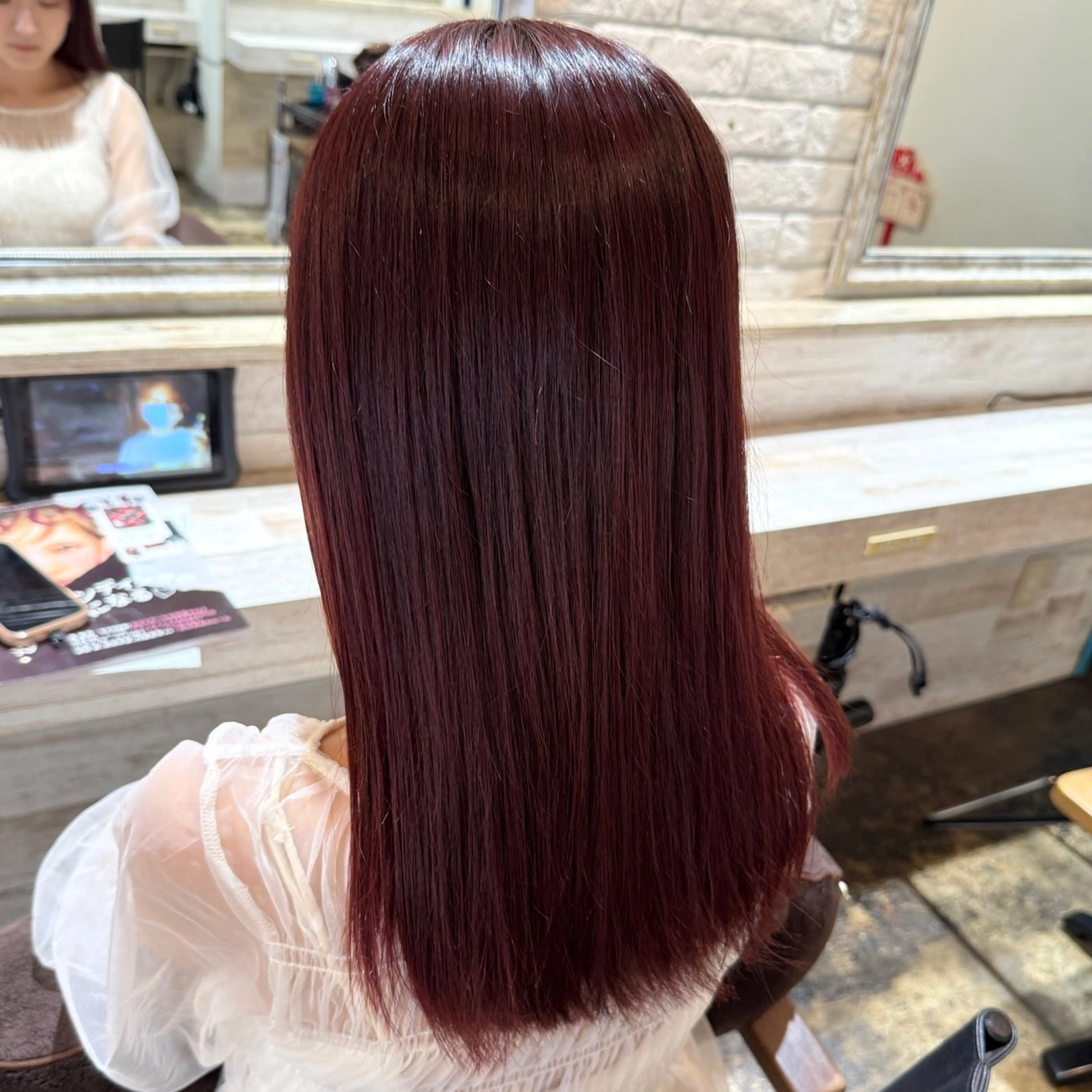 セミロング カラー ヘアカラー 透明感カラー/パーマ 🌀アオノアユミのヘアスタイル