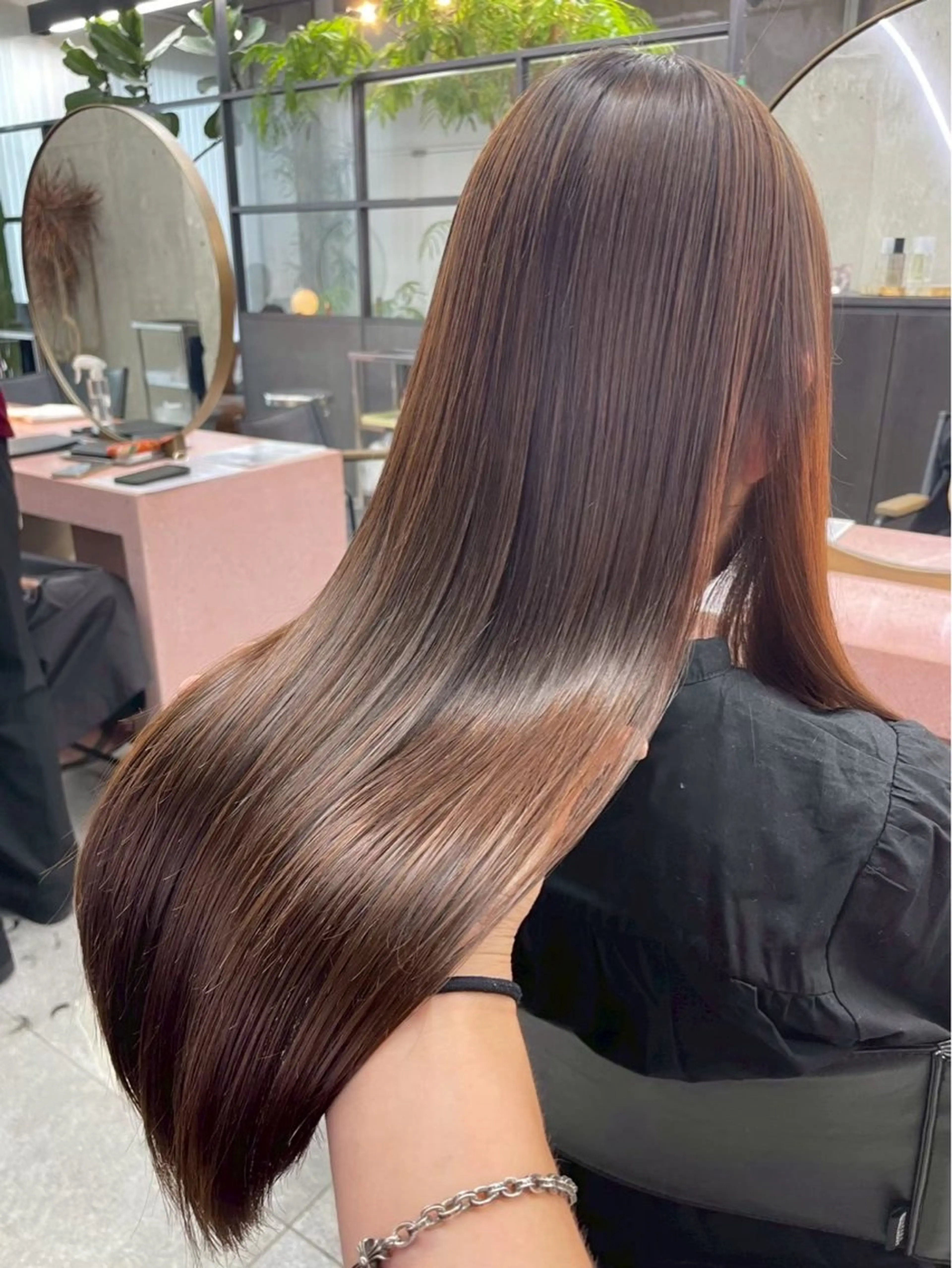 ロング カット 縮毛矯正 トリートメント パーマ/オリーブ/ 酸性ストレート/ゆなのヘアスタイル