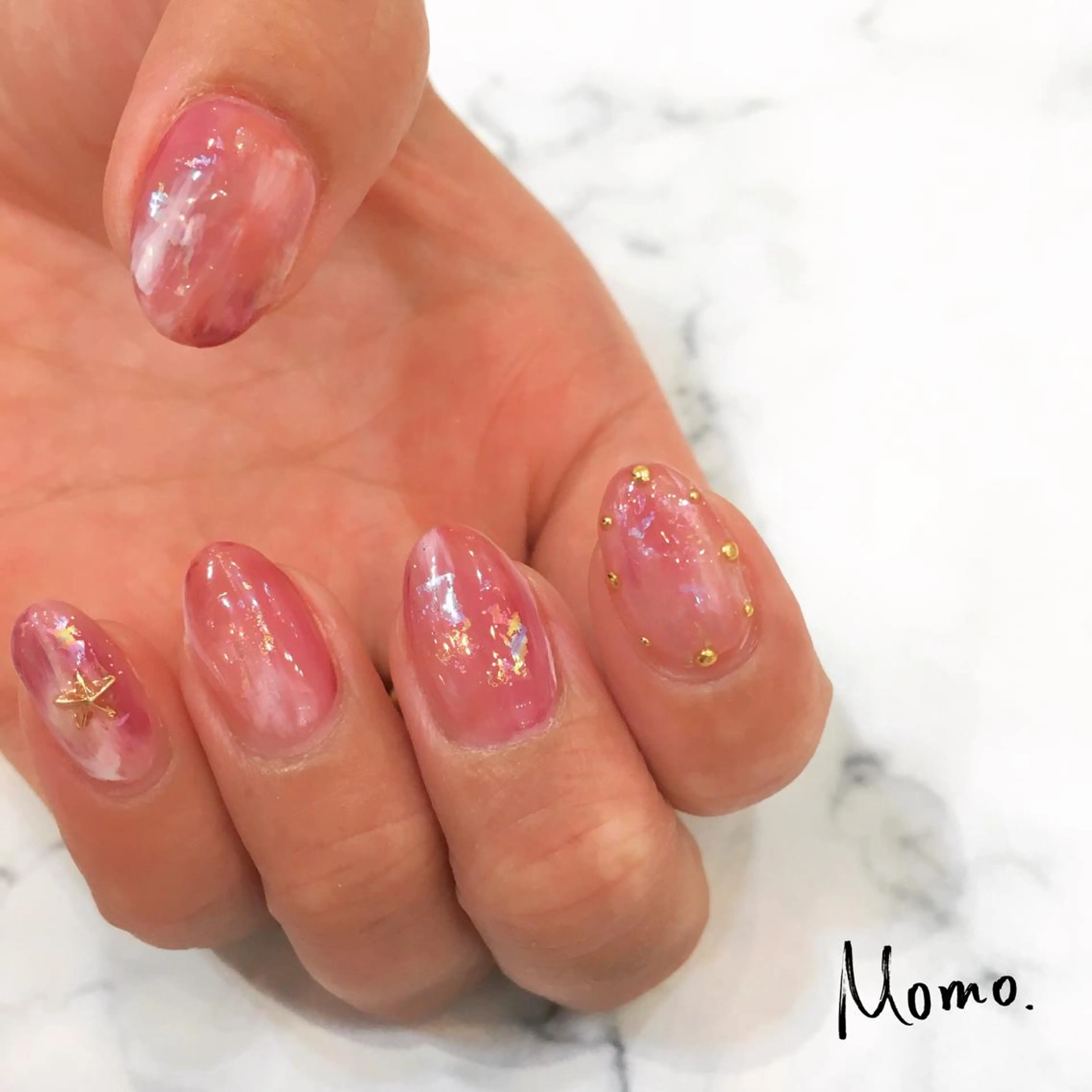 ネイル アートネイル ジェルネイル パラジェル M O M Oのネイルデザイン