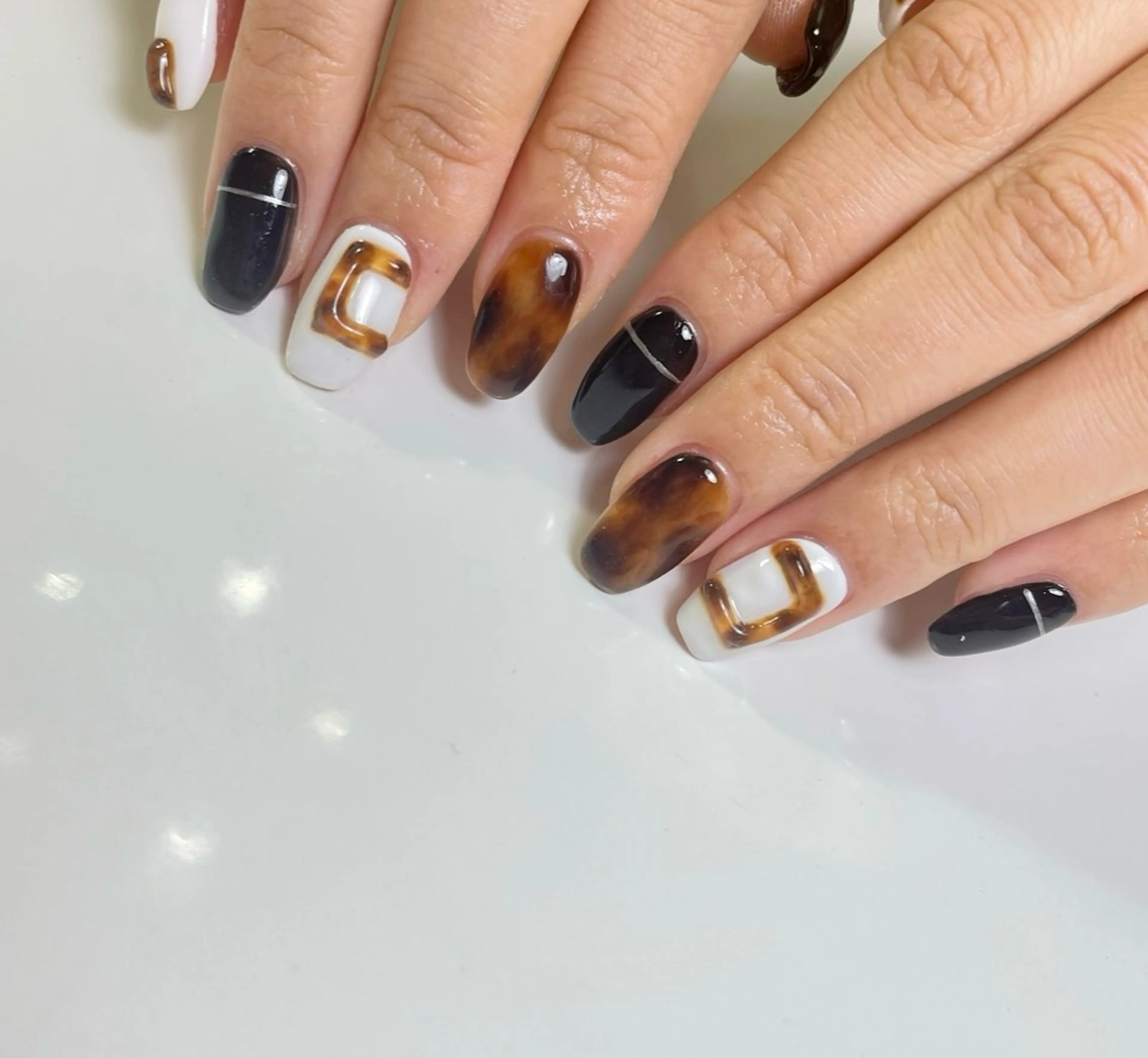 ネイル べっ甲ネイル 持ち込み ハンドネイル BEAUTY GARDEN 【nail salon unseul】所属・nana .のネイルデザイン