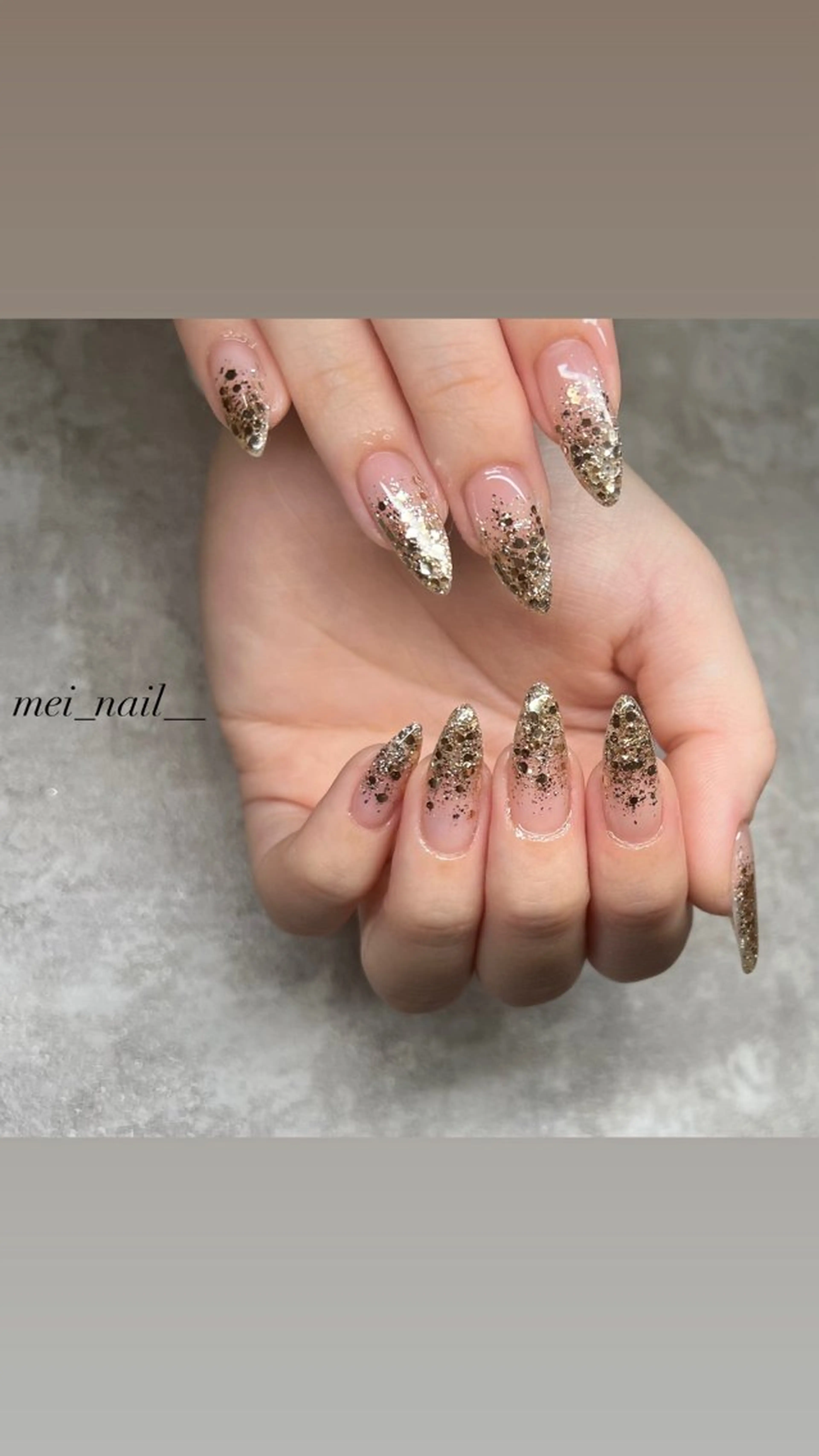 ネイル ホログラムネイル ラメ(グリッター) ラメグラデーション est nail所属・永山 芽生子のネイルデザイン