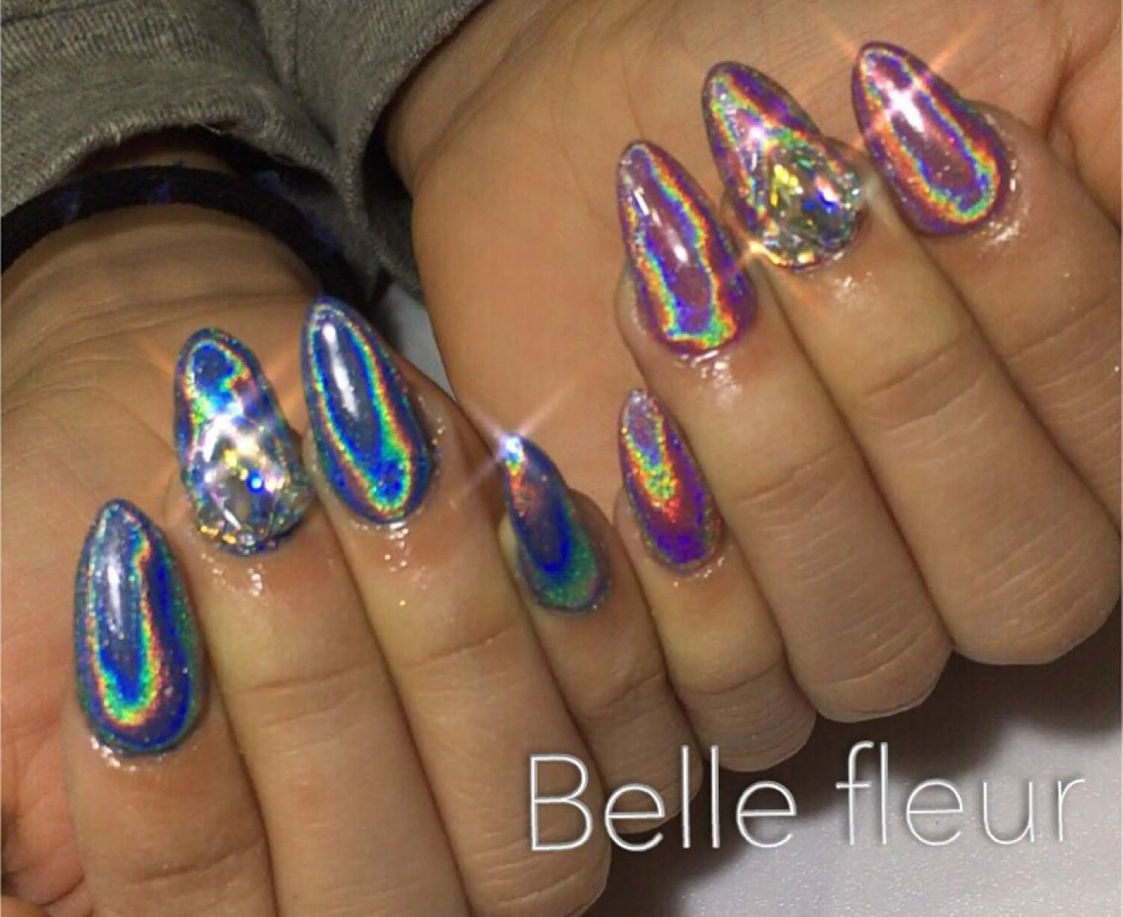 セミロング ネイル Belle fleurのネイルデザイン