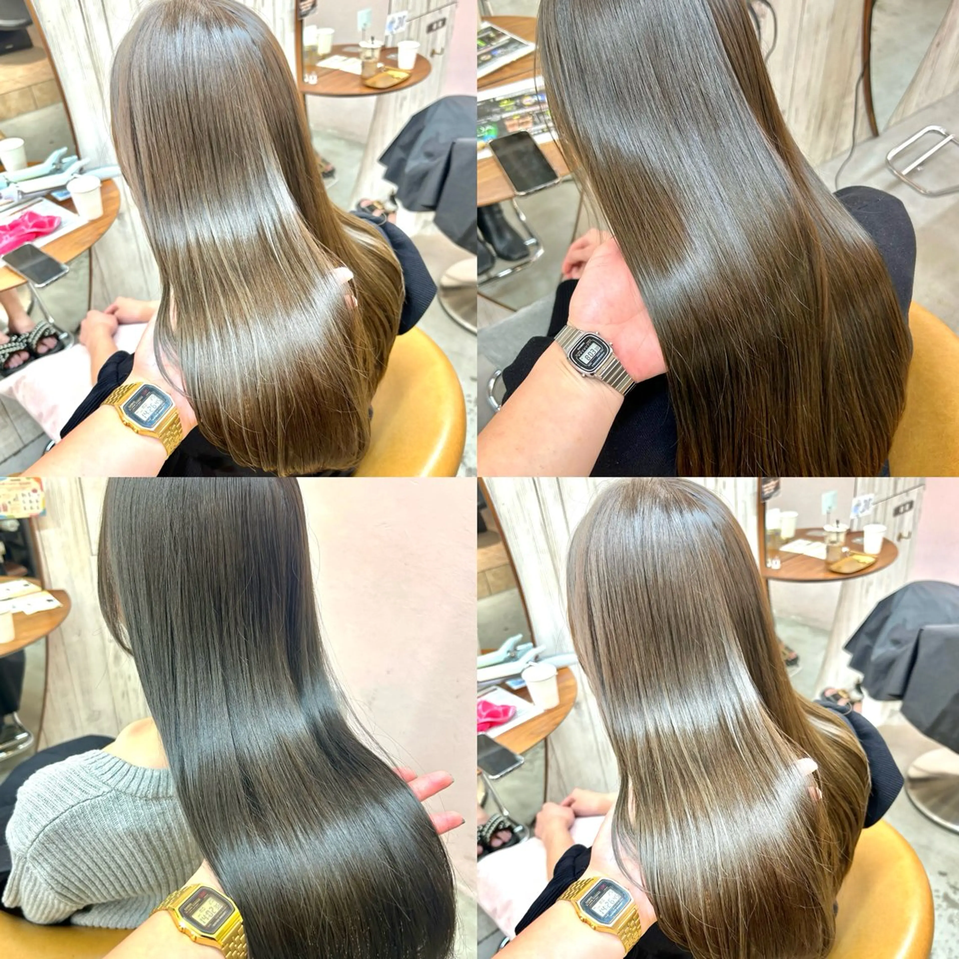 セミロング カット ヘアカラー トリートメント 🩵縮毛矯正/ブリー チ/髪質改善/いつかのヘアスタイル