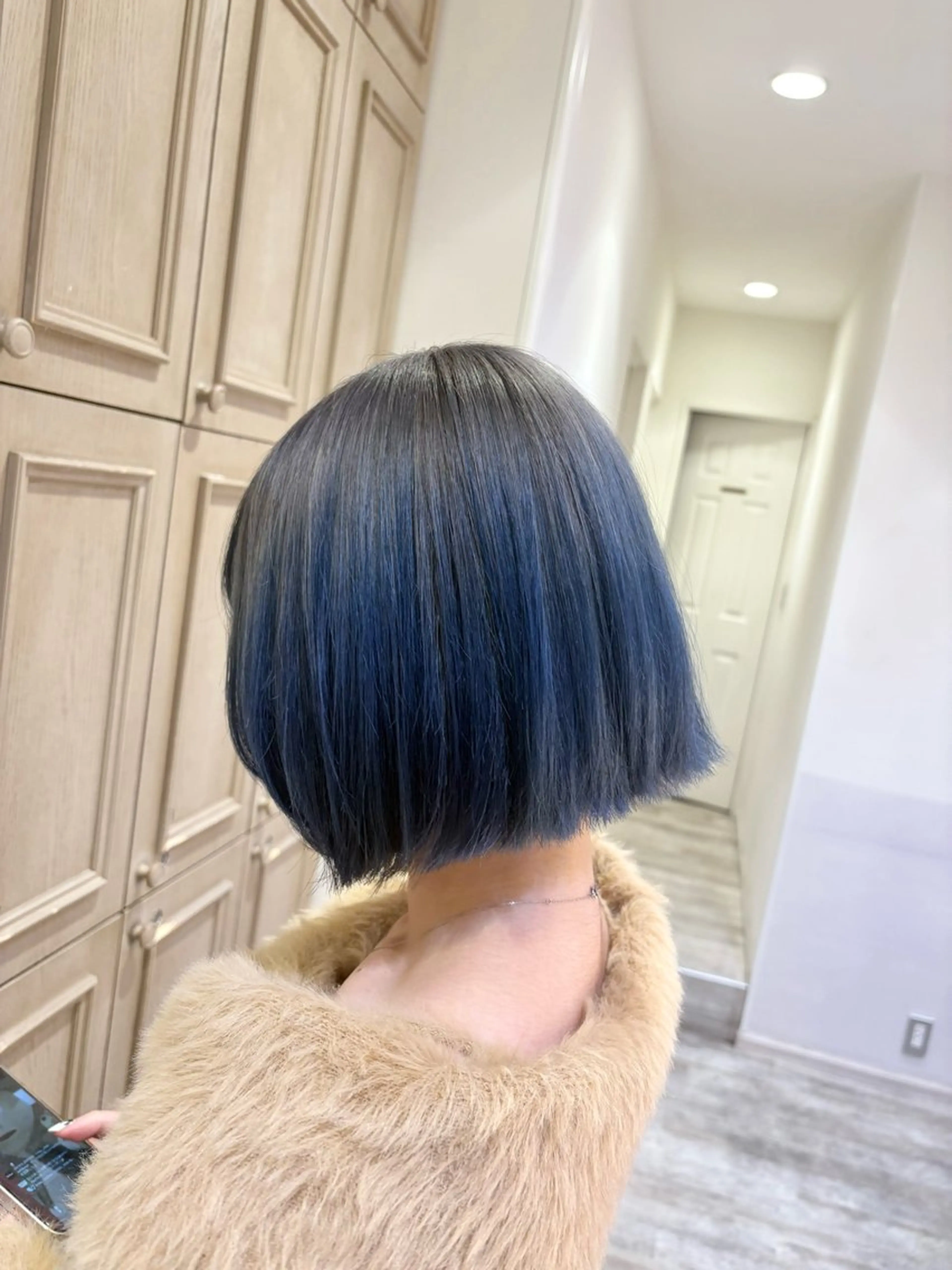 ミディアム クリスマス ヘアカラー トリートメント ✨髪質改善縮毛矯正 酸性ストレートのヘアスタイル