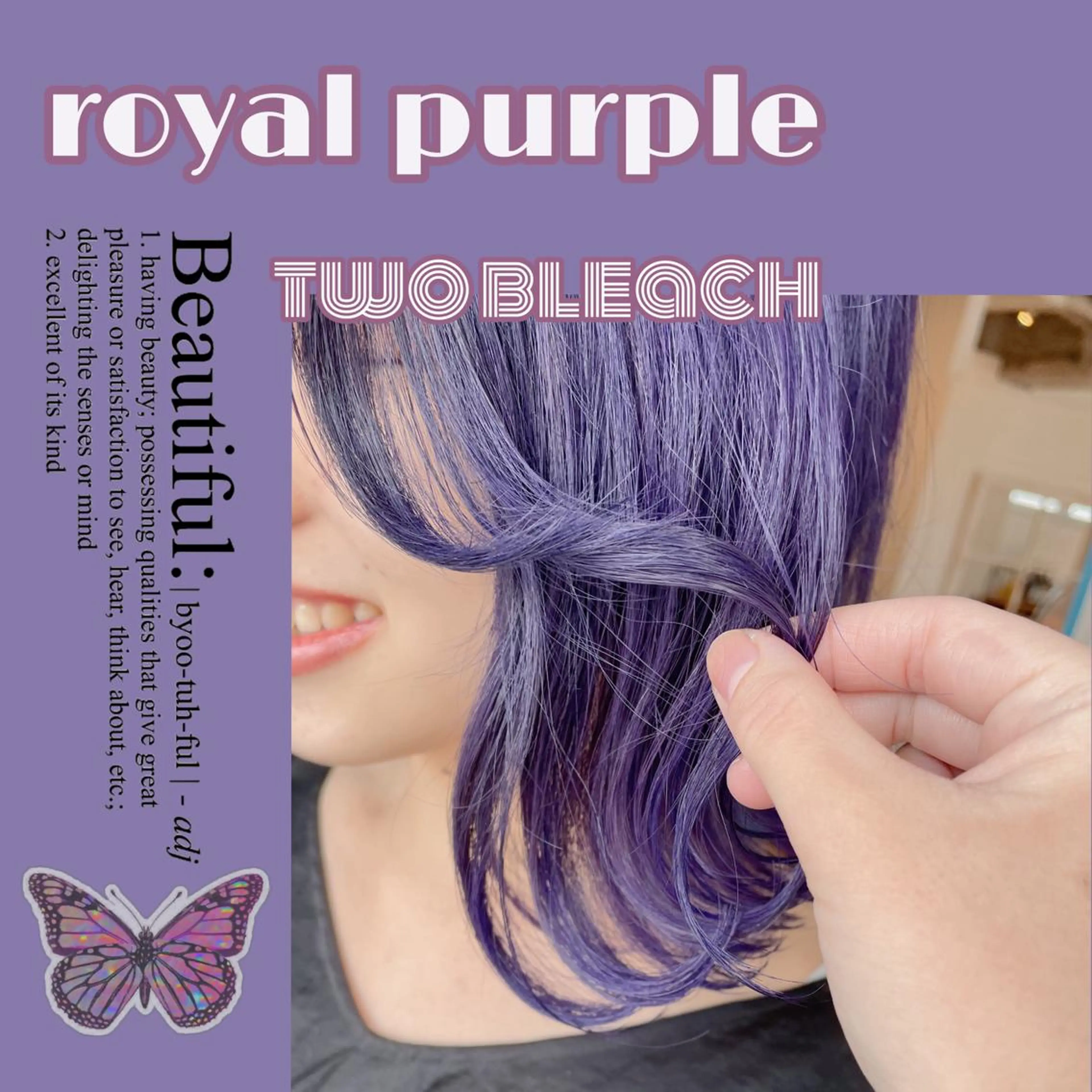 ミディアム カラー ヘアアレンジ ブリーチ パープルカラー なつき/艶ピンク/ girly hairのヘアスタイル