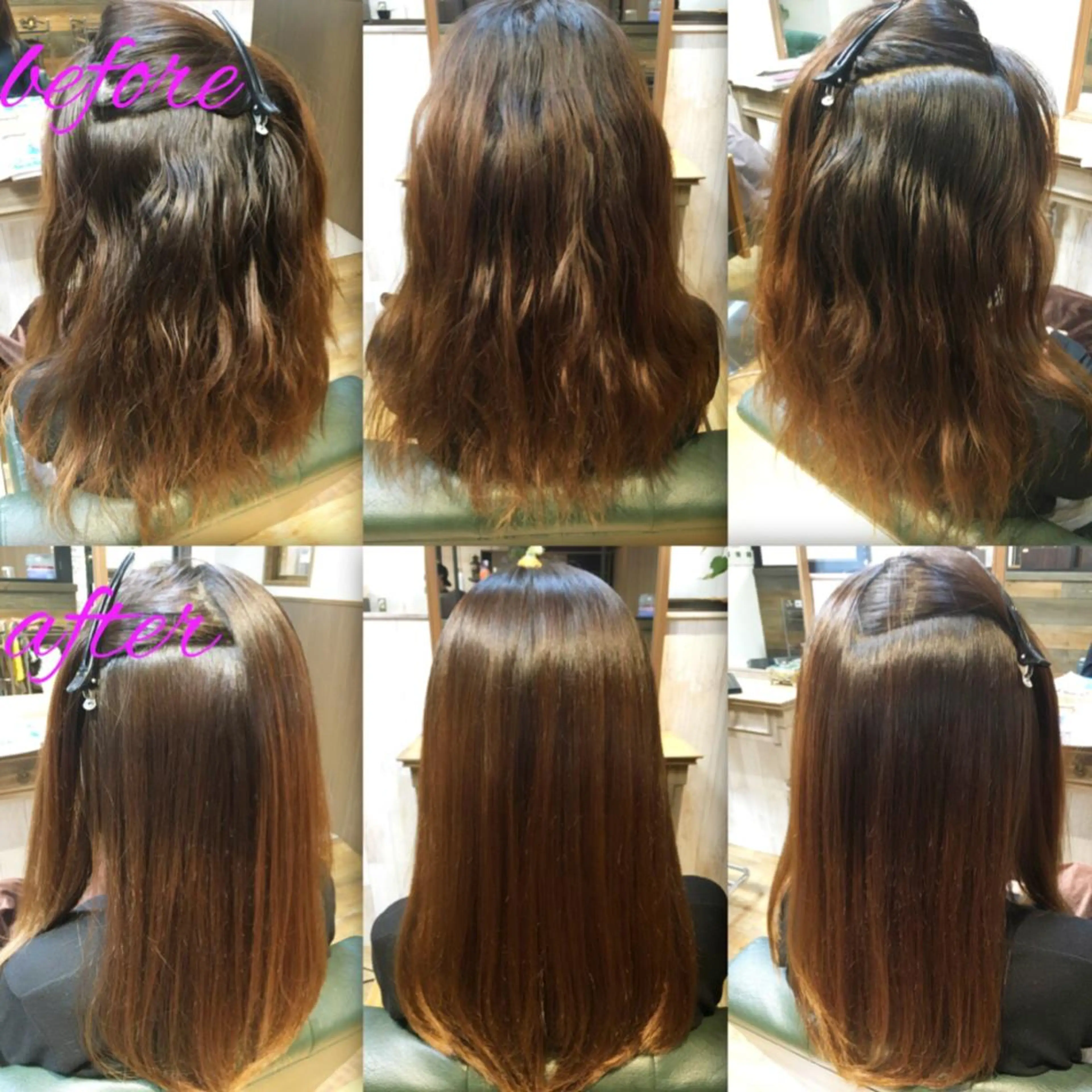 ロング パーマ ストレートパーマ カット ヘアカラー 縮毛矯正 縮毛矯正とパーマは お任せ/デサキ🍥のヘアスタイル