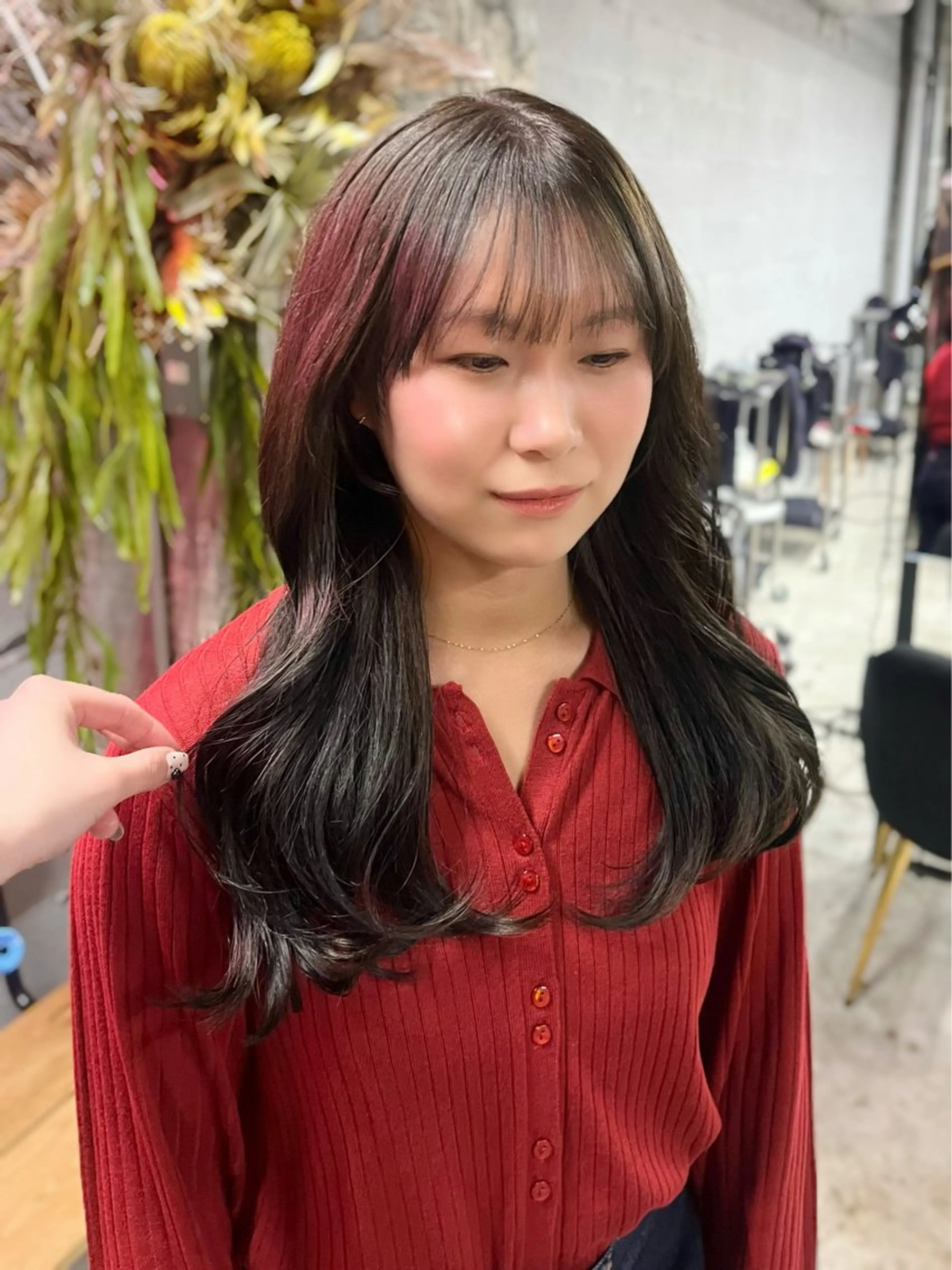 セミロング 小顔カット カット ヘアカラー トリートメント col sapporo所属・あざと可愛い💓 盛れる顔まわり/uiのヘアスタイル