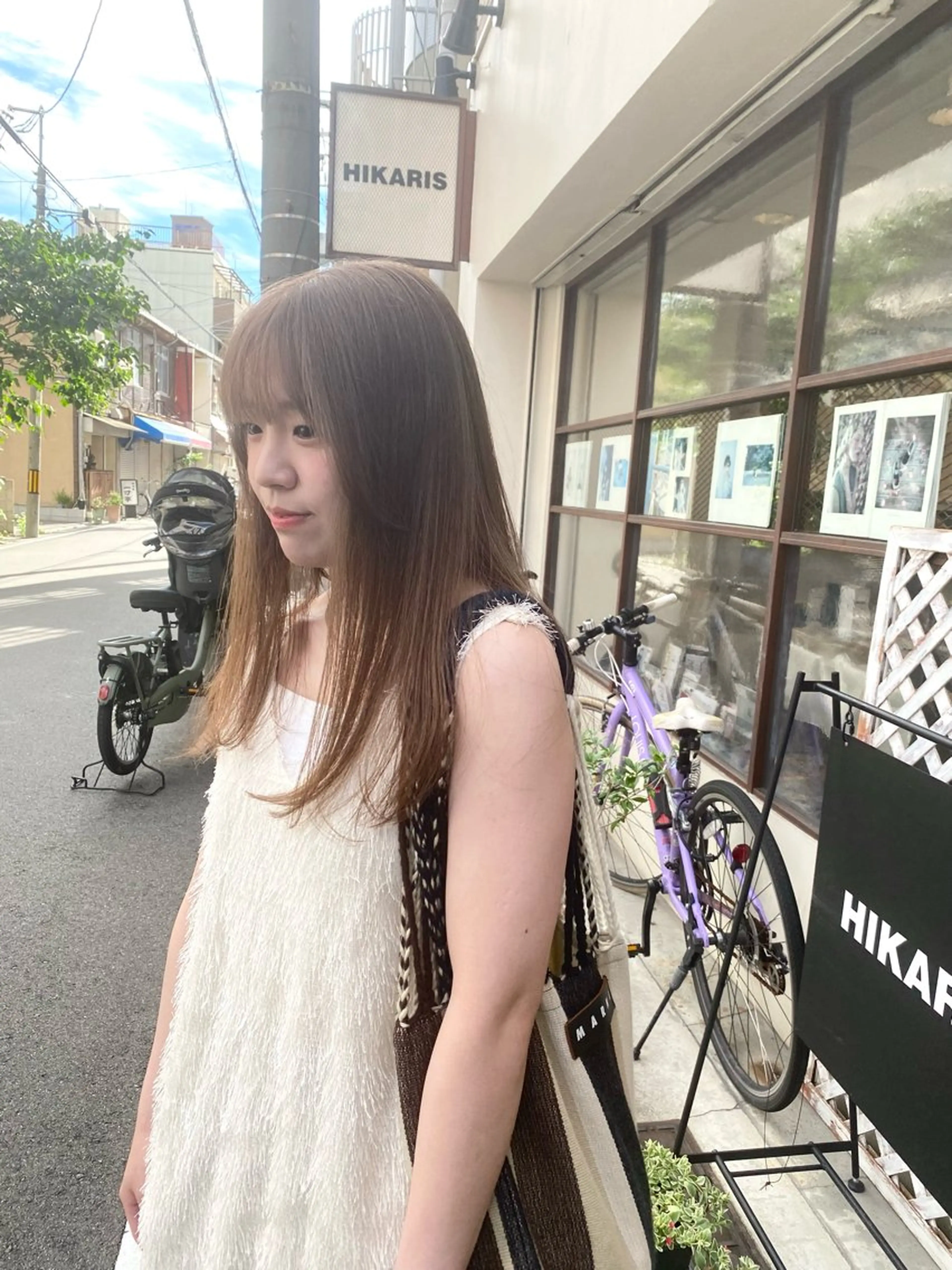 セミロング カラー HIKARIS 相川所属・ウチダ ユウヤのヘアスタイル