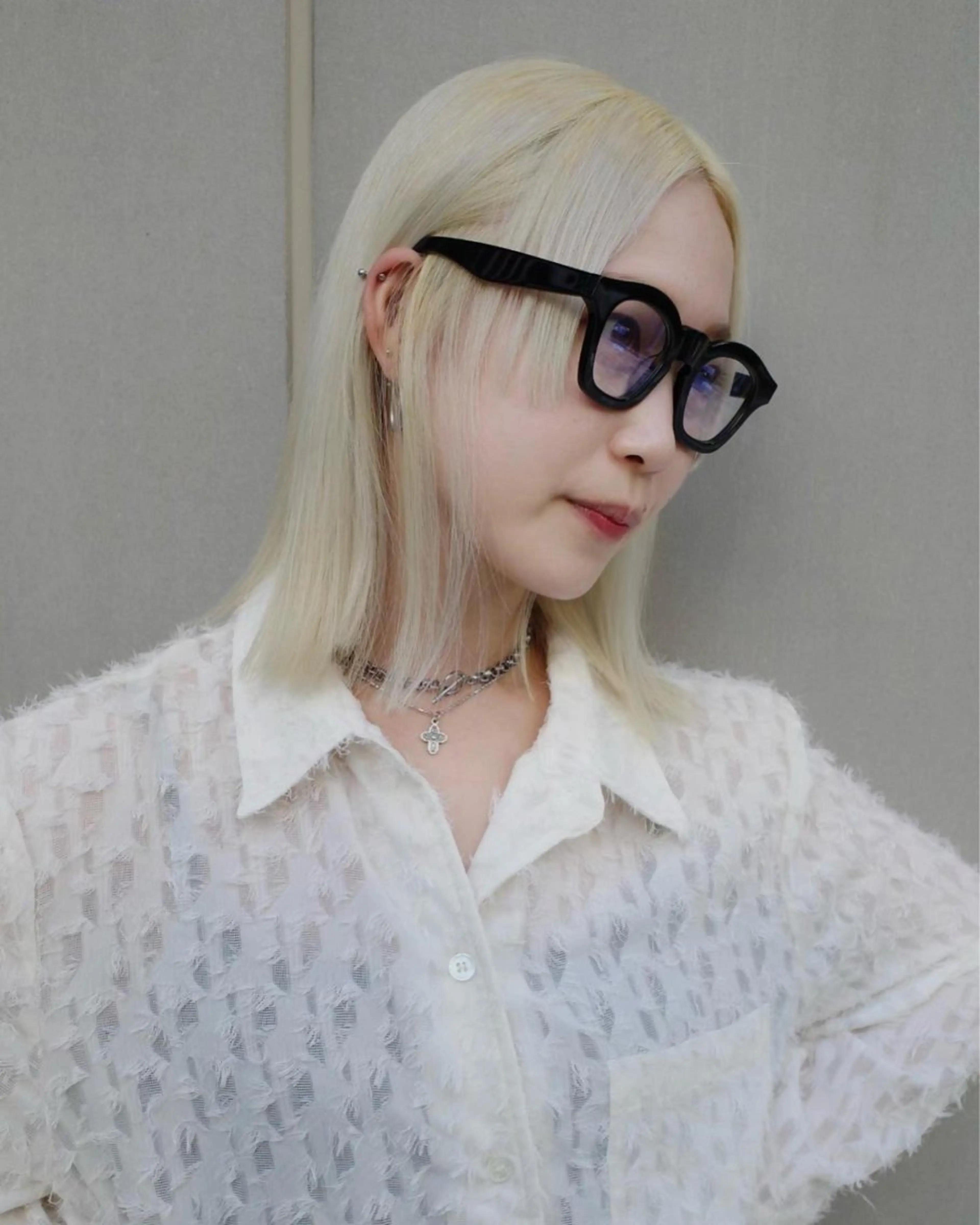 ミディアム カラー カット ヘアカラー トリートメント SALOWIN所属・ブリーチ🧹 ボブ✨レイヤーのヘアスタイル