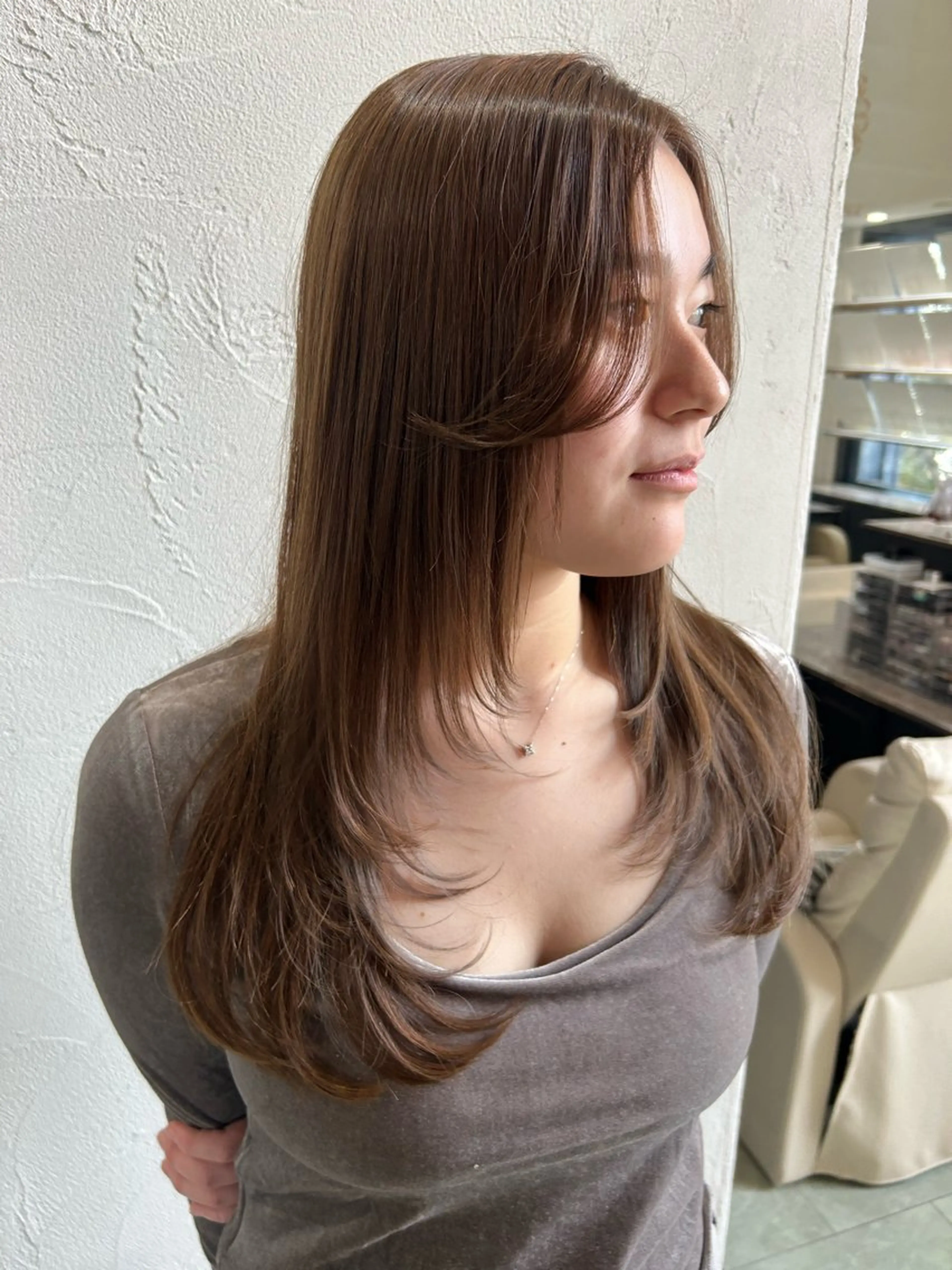 ロング カット ヘアカラー トリートメント 剣持友希/高崎 ifh iizukaのヘアスタイル