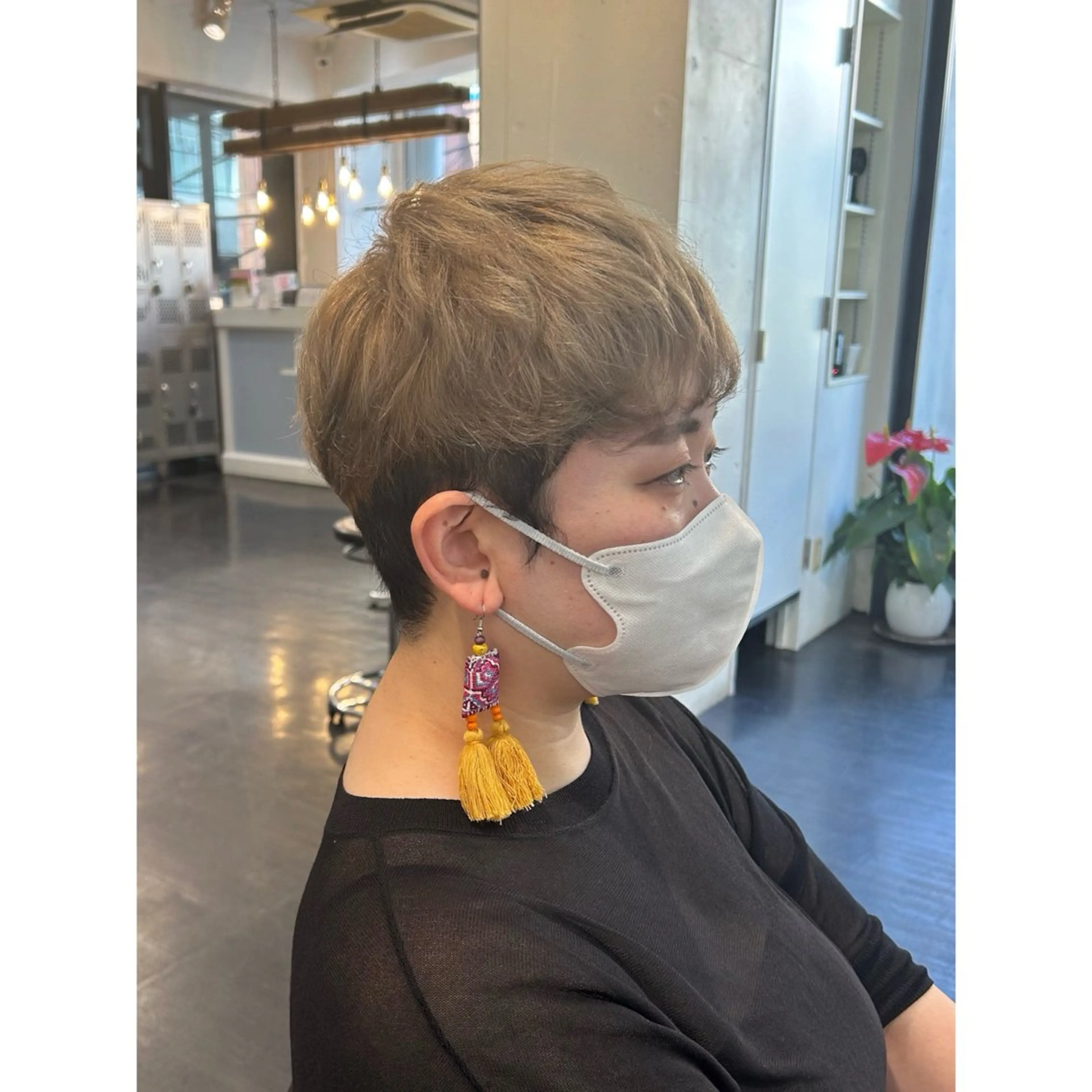 ショート カラー ベリーショート ブリーチ ブロンド ダブルカラー ショートヘア カット ヘアカラー Mplus  二子玉川所属・◎鹿嶋◎暖色ｶﾗｰ /ﾒﾝｽﾞﾊﾟｰﾏのヘアスタイル