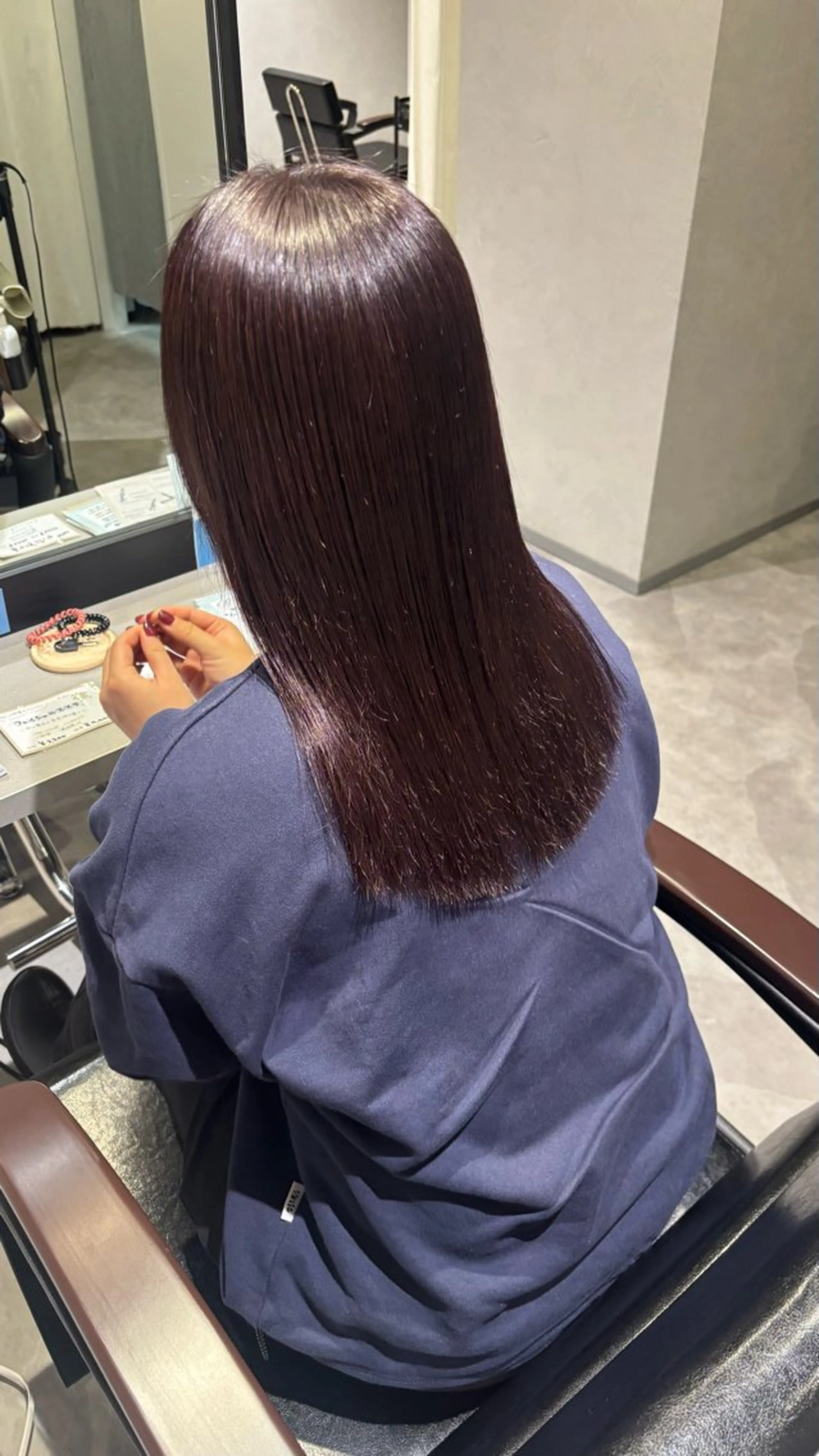 ロング ピンクラベンダー カット ヘアカラー トリートメント 長尾ゆりの/ボブ/ ベージュ/ハイトーンのヘアスタイル