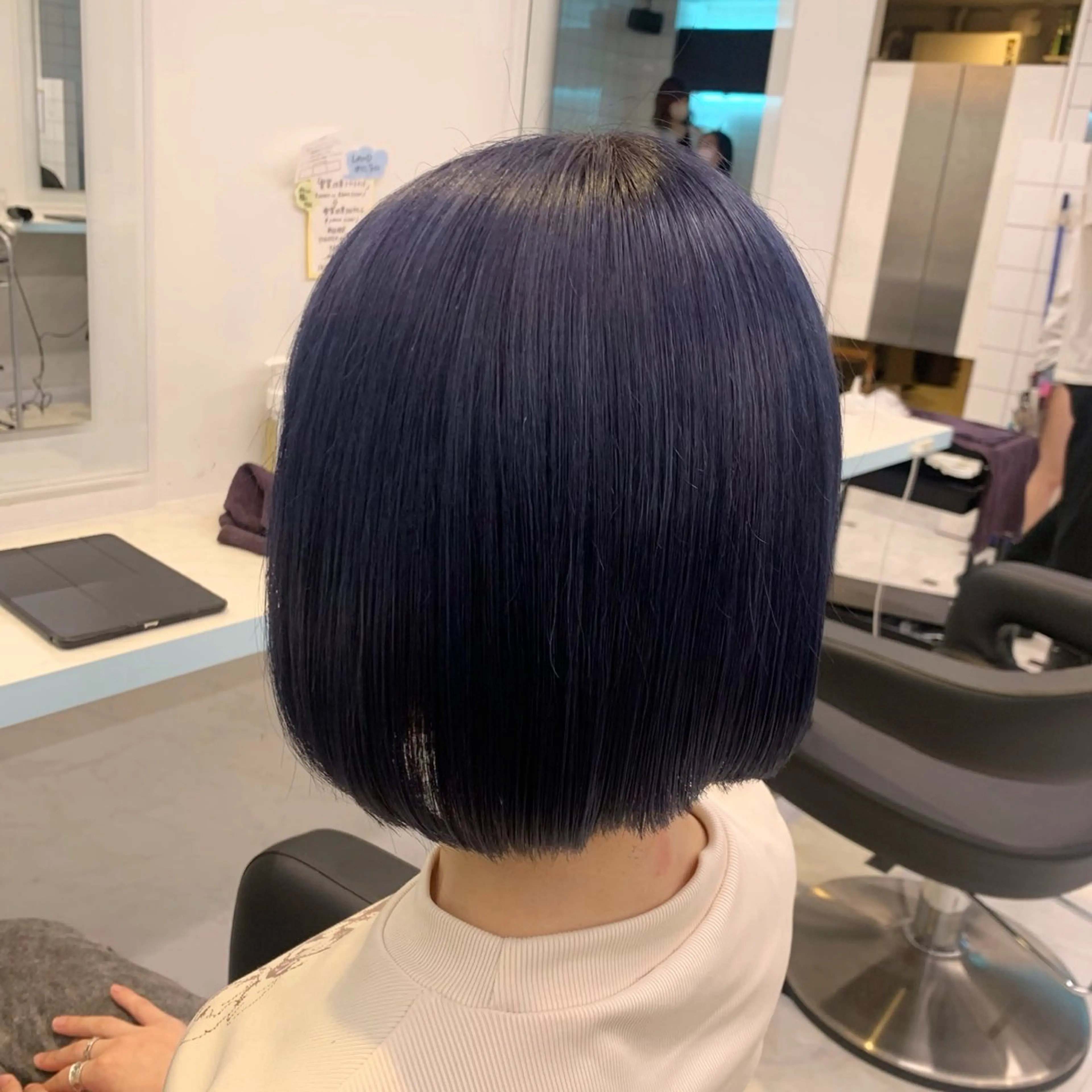 セミロング ヘアカラー トリートメント 🤍大人っぽ韓国暗髪 🤍Asuka🤍のヘアスタイル