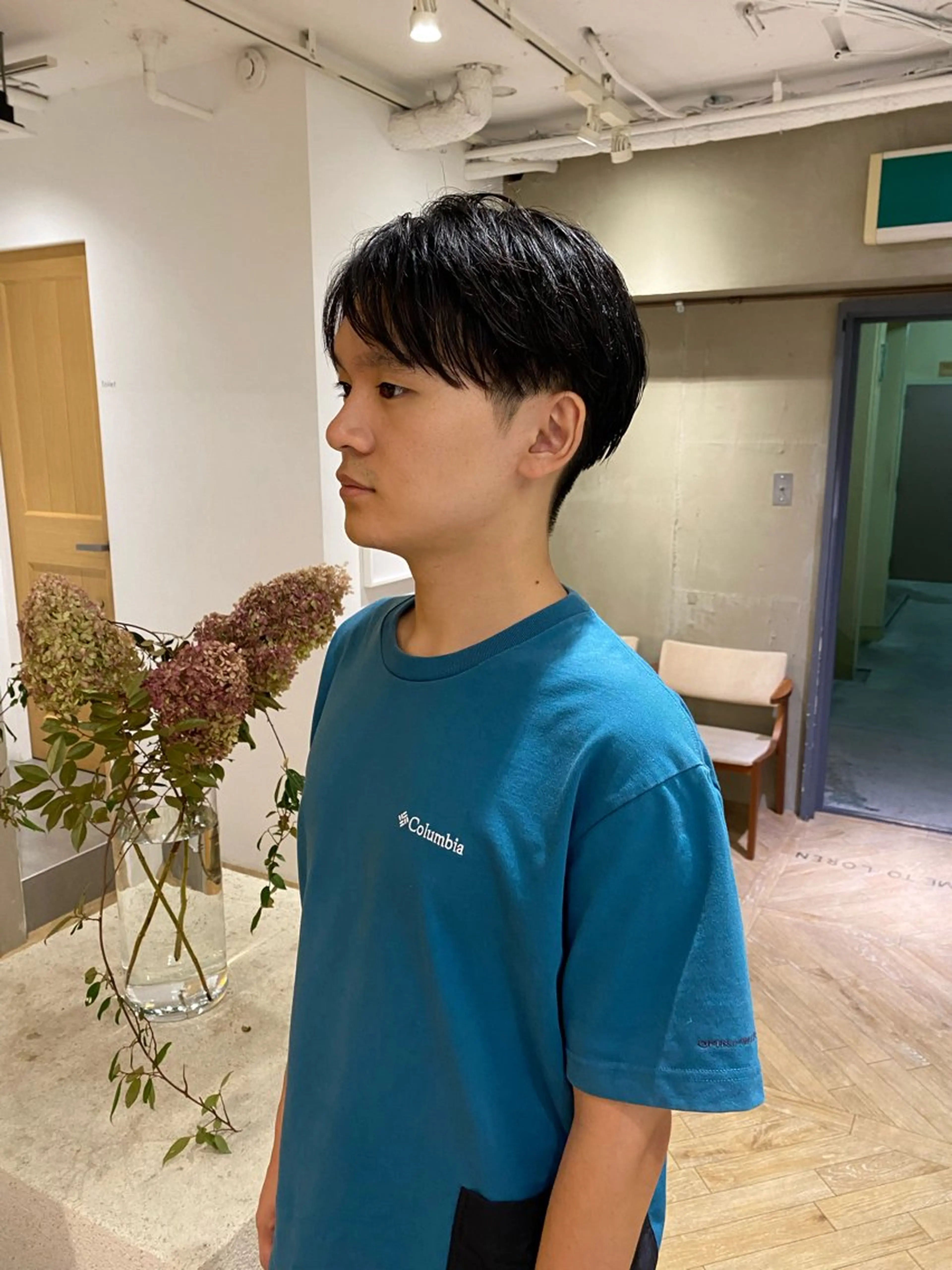 メンズ センターパート 田形清流のヘアスタイル