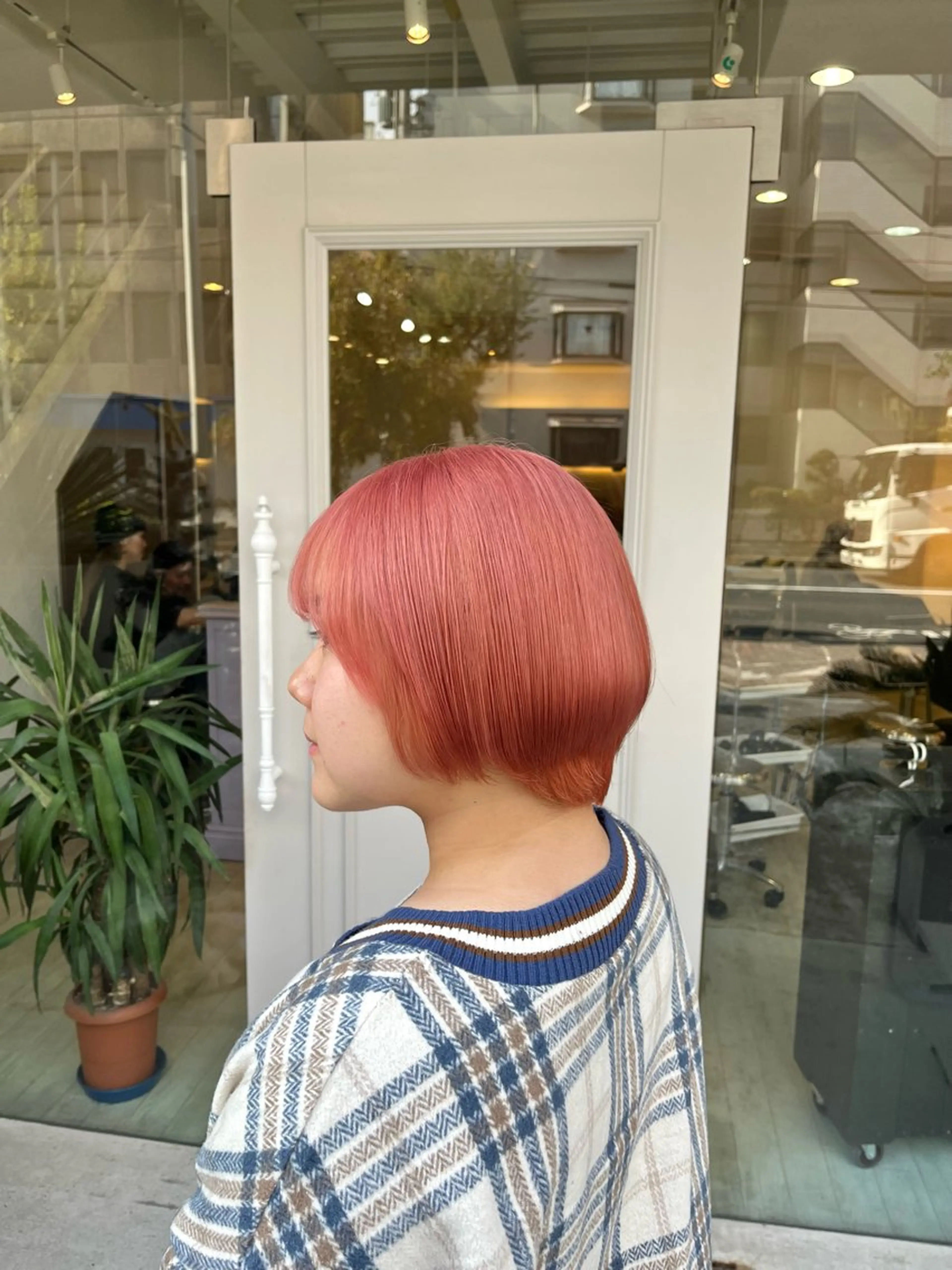 ショート カラー オレンジ ピンクカラー Emma ecole所属・Emma ecole /栄/RIOのヘアスタイル