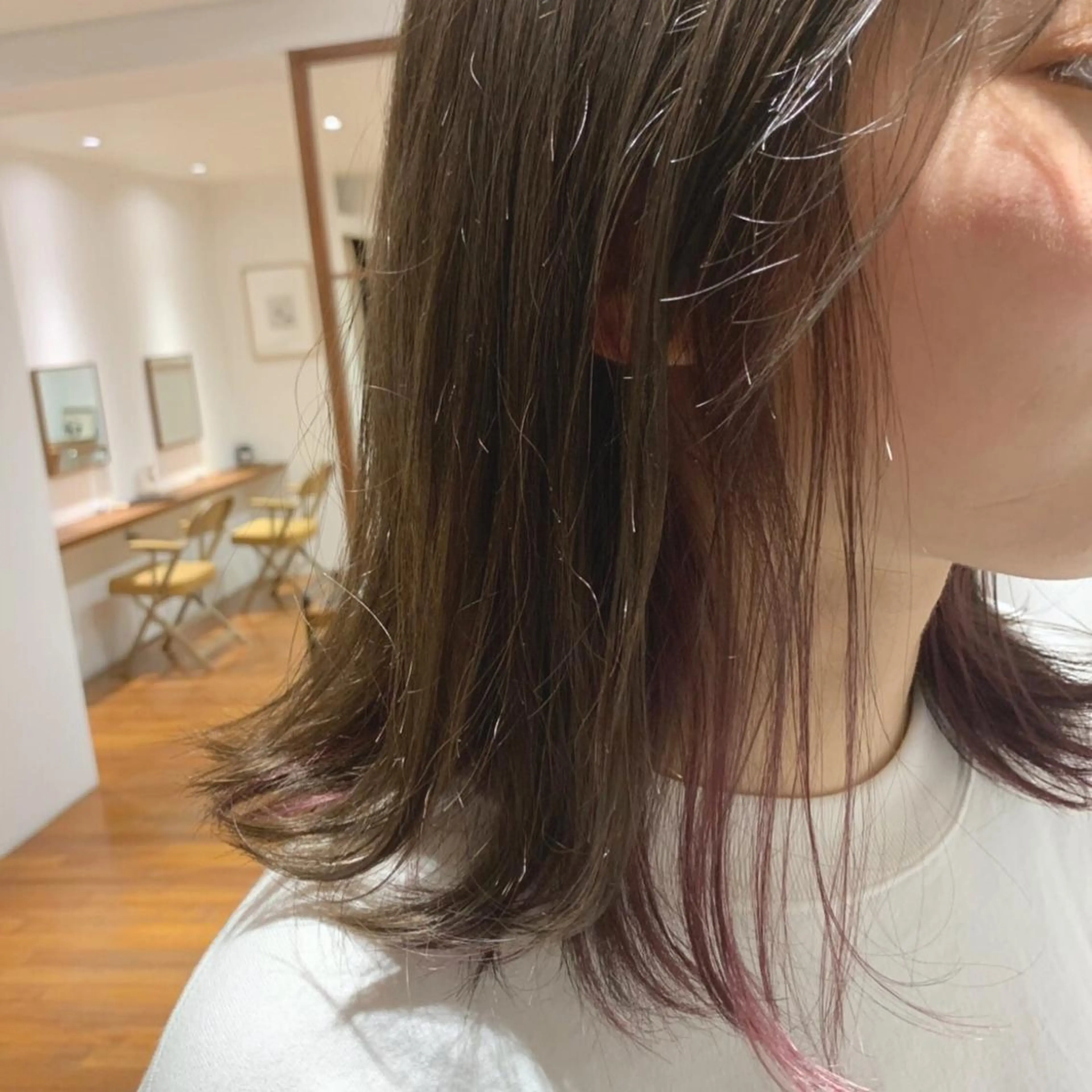 ミディアム カラー カット ヘアカラー トリートメント salowin三丁目所属・🟩ベージュ/ショー ト/ボブ🟩タカモリのヘアスタイル