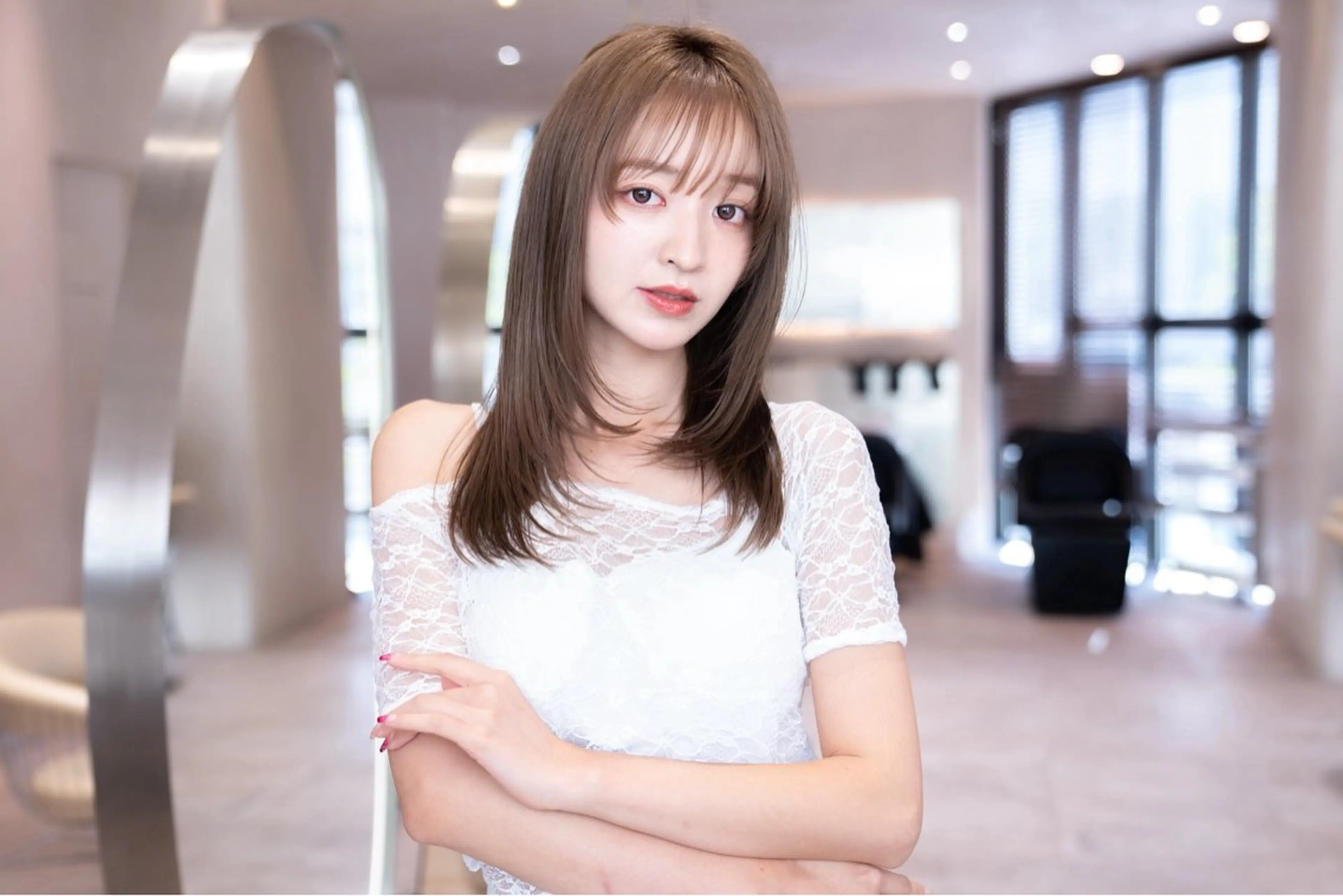 セミロング カット ヘアカラー トリートメント ヘッドスパ ヘアセット 新宿/透明感カラー くびれヘア/SAYAのヘアスタイル