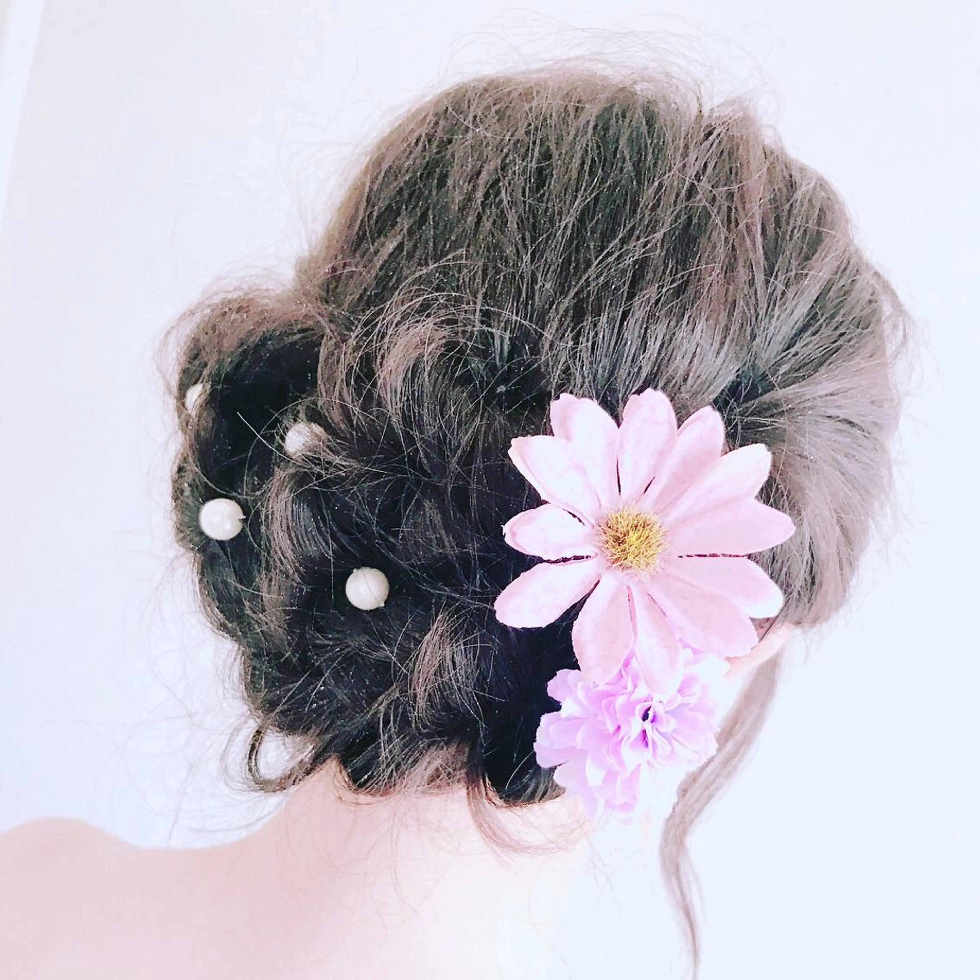 ミディアム 浴衣 インナーカラー /ヘアメ じゅんのヘアスタイル