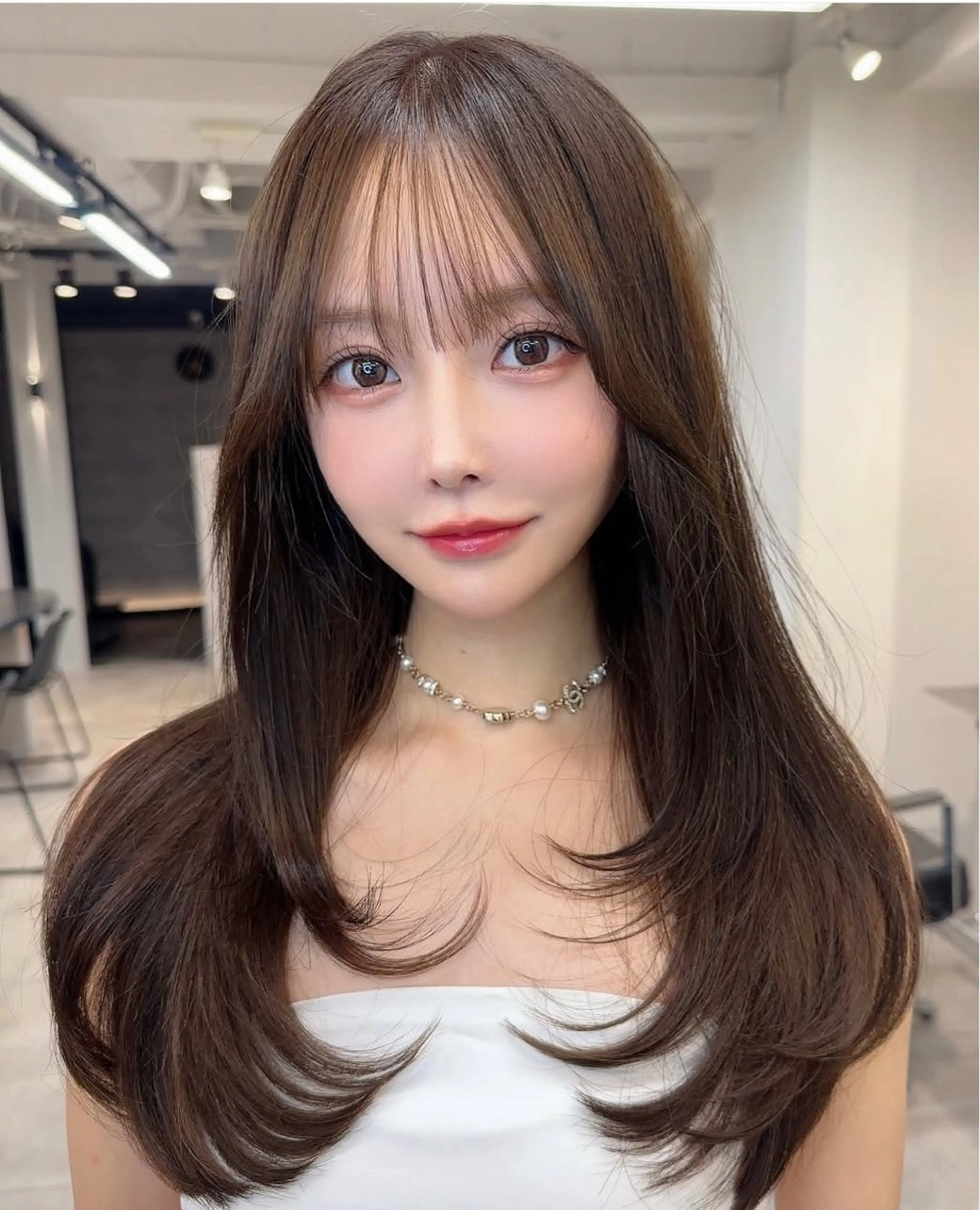【ご新規様期間限定メニュー✨️】♣️ロングレイヤーカット➕オージュアダメージケアトリートメント✨️(カットモデル)の写真