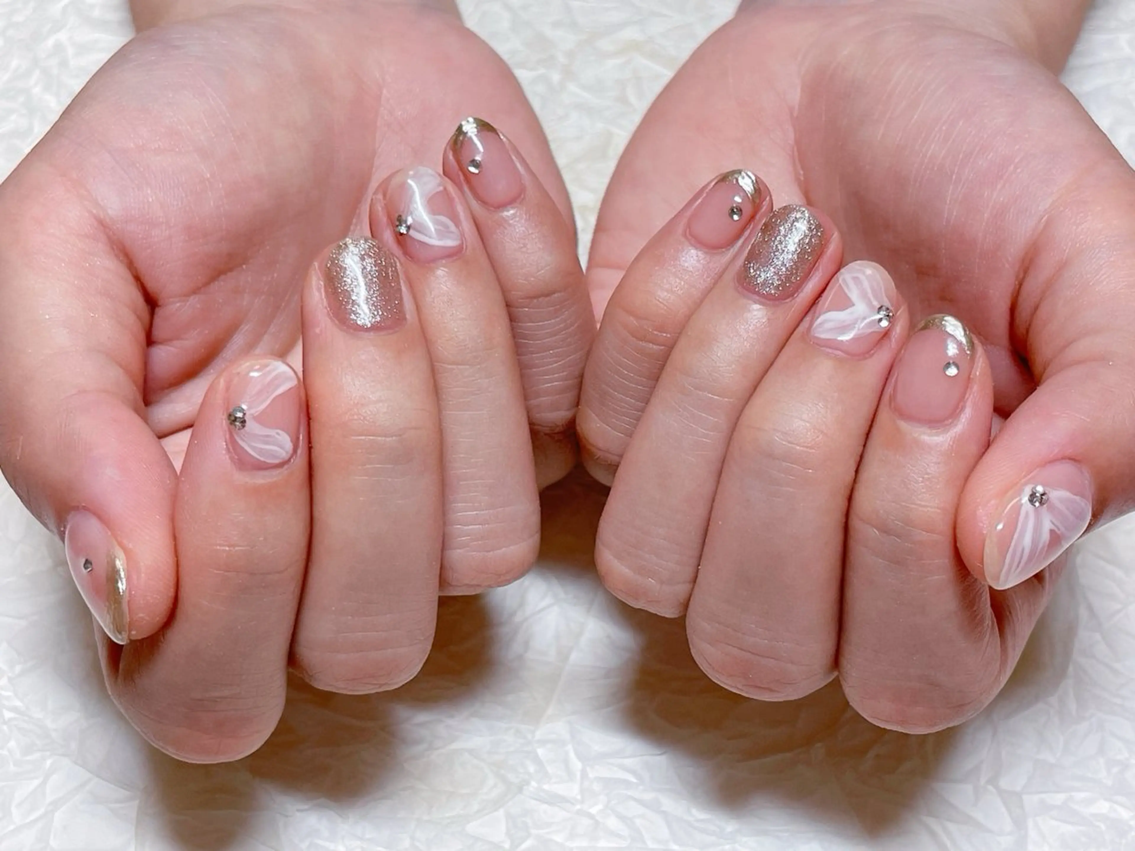 ネイル アートネイル チークネイル ジェルネイル グラデーション マグネットネイル ハンドネイル ゆ か_Nails💫のネイルデザイン