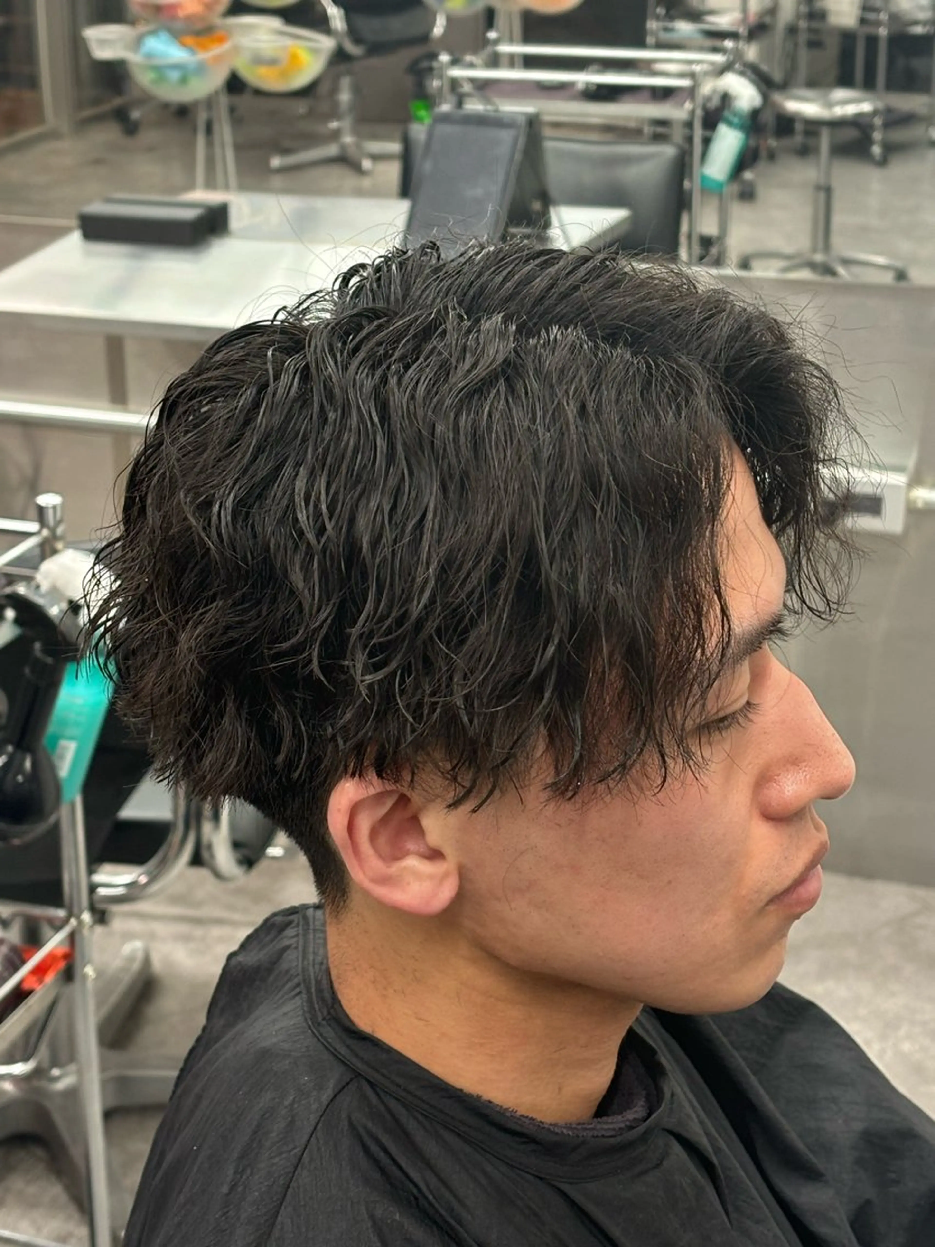 ショート パーマ メンズ カット パーマ ヘアセット メンズ/パーマ特化/ 町田/naokiのヘアスタイル