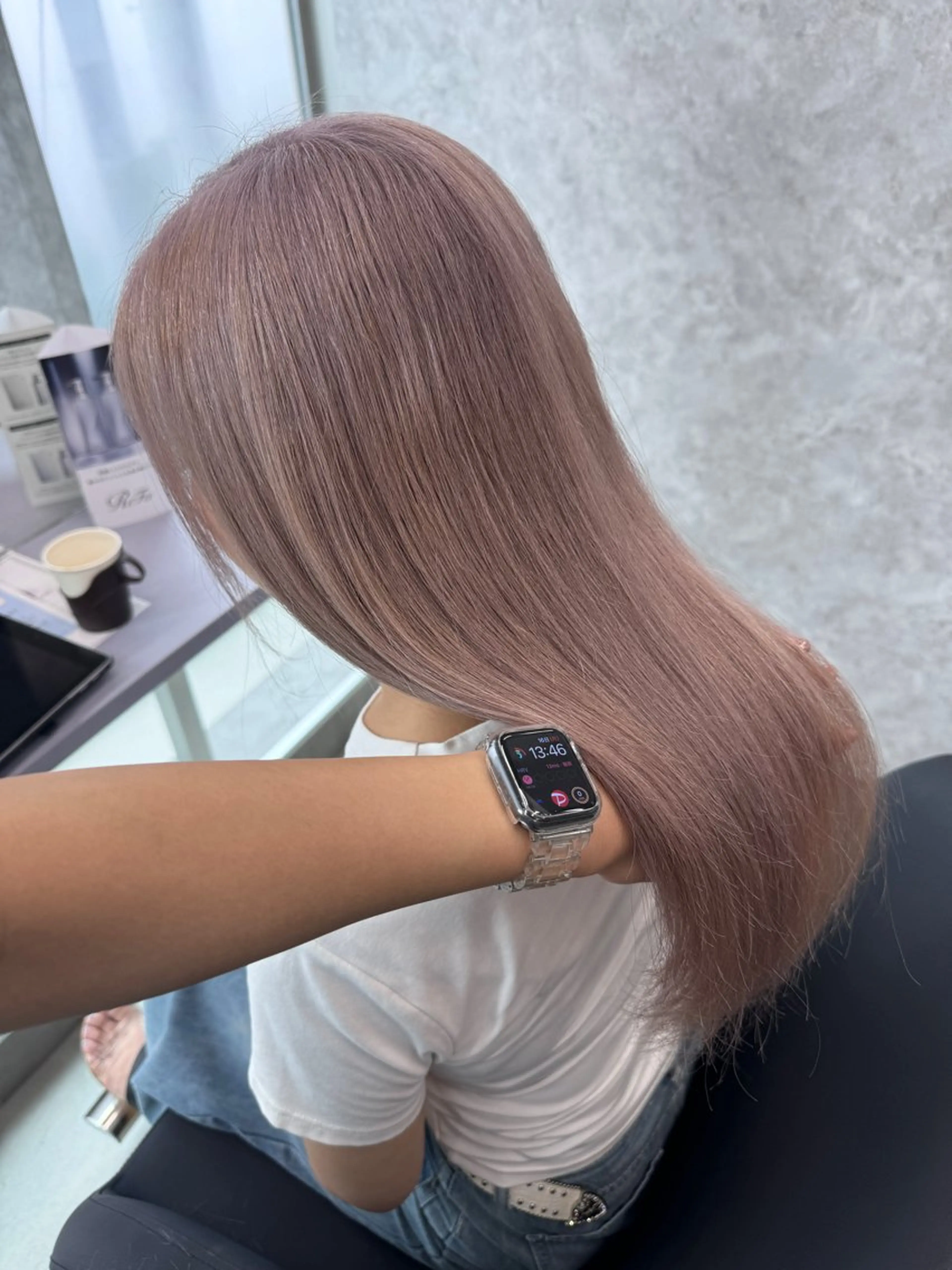 セミロング カット ヘアカラー トリートメント 韓国風カラー🤎 𝒄𝒉𝒊𝒌𝒂のヘアスタイル