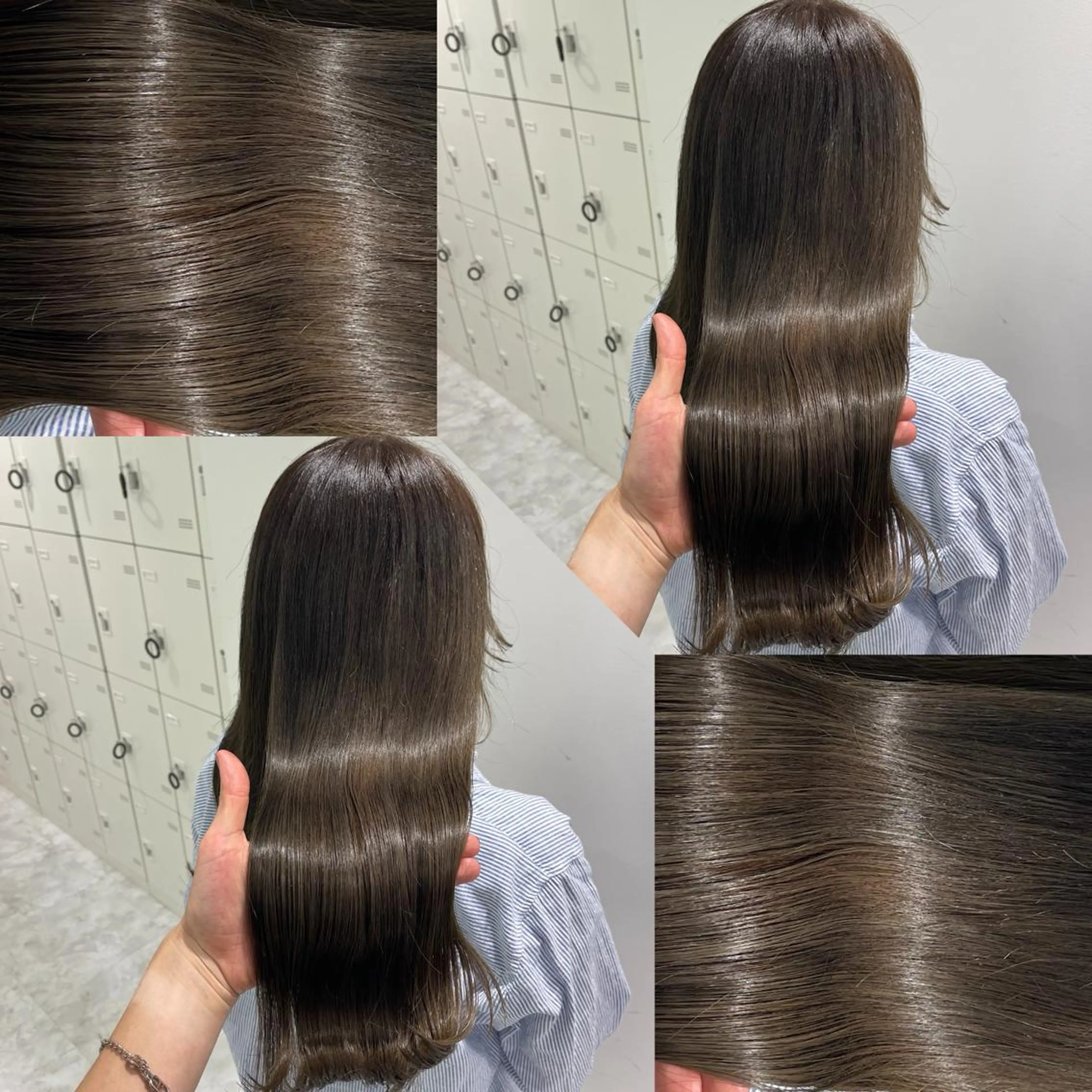 セミロング カラー パーマ ヘアアレンジ ネイル マツエク・マツパ 韓国風ベージュ🤎 赤みなし🌿横浜🤎のヘアスタイル