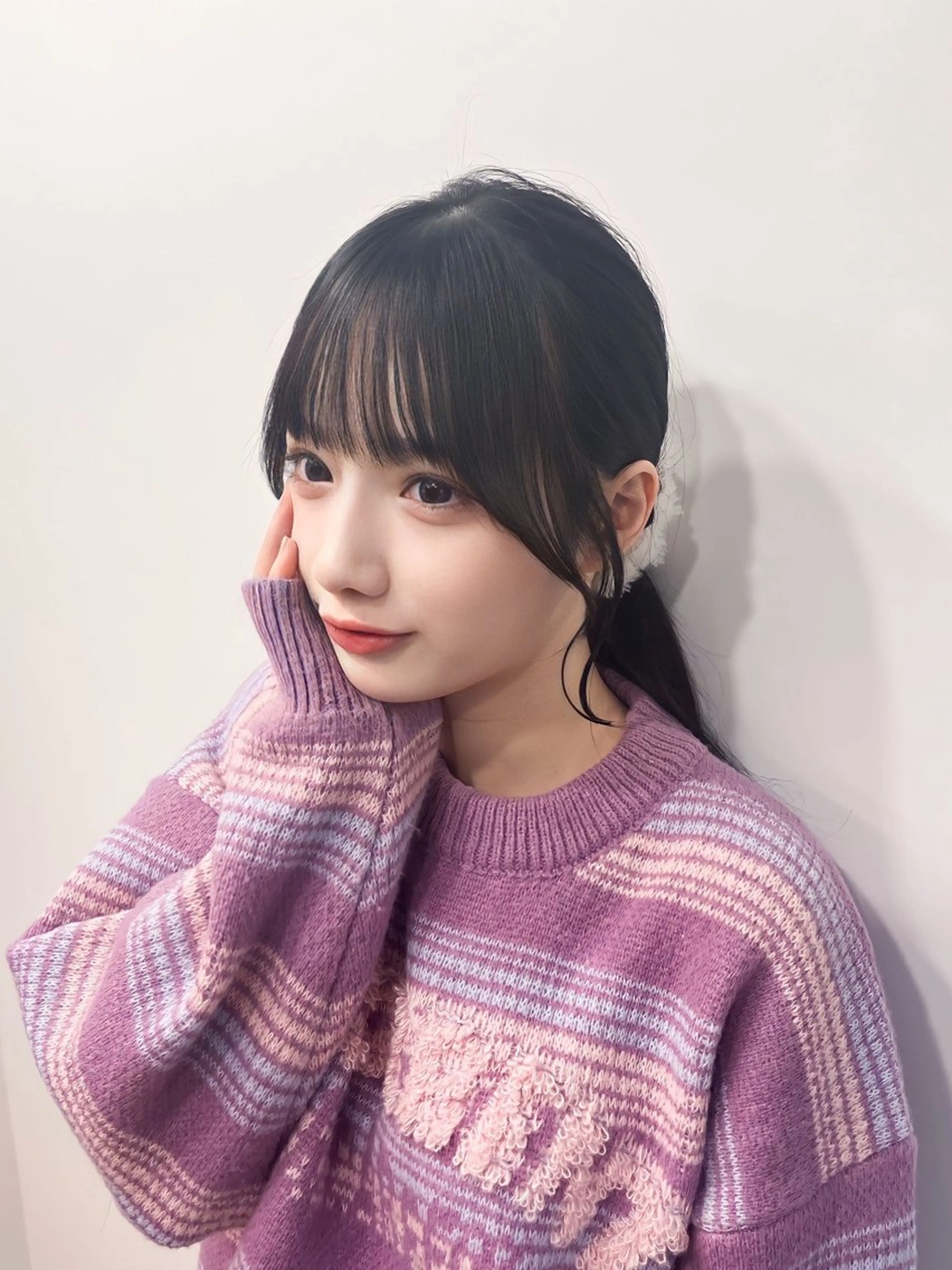 セミロング カラー 韓国風ヘア 似合わせカット 小顔カット カット 透明感×髪質改善🧸 韓国ヘア　武田涼のヘアスタイル
