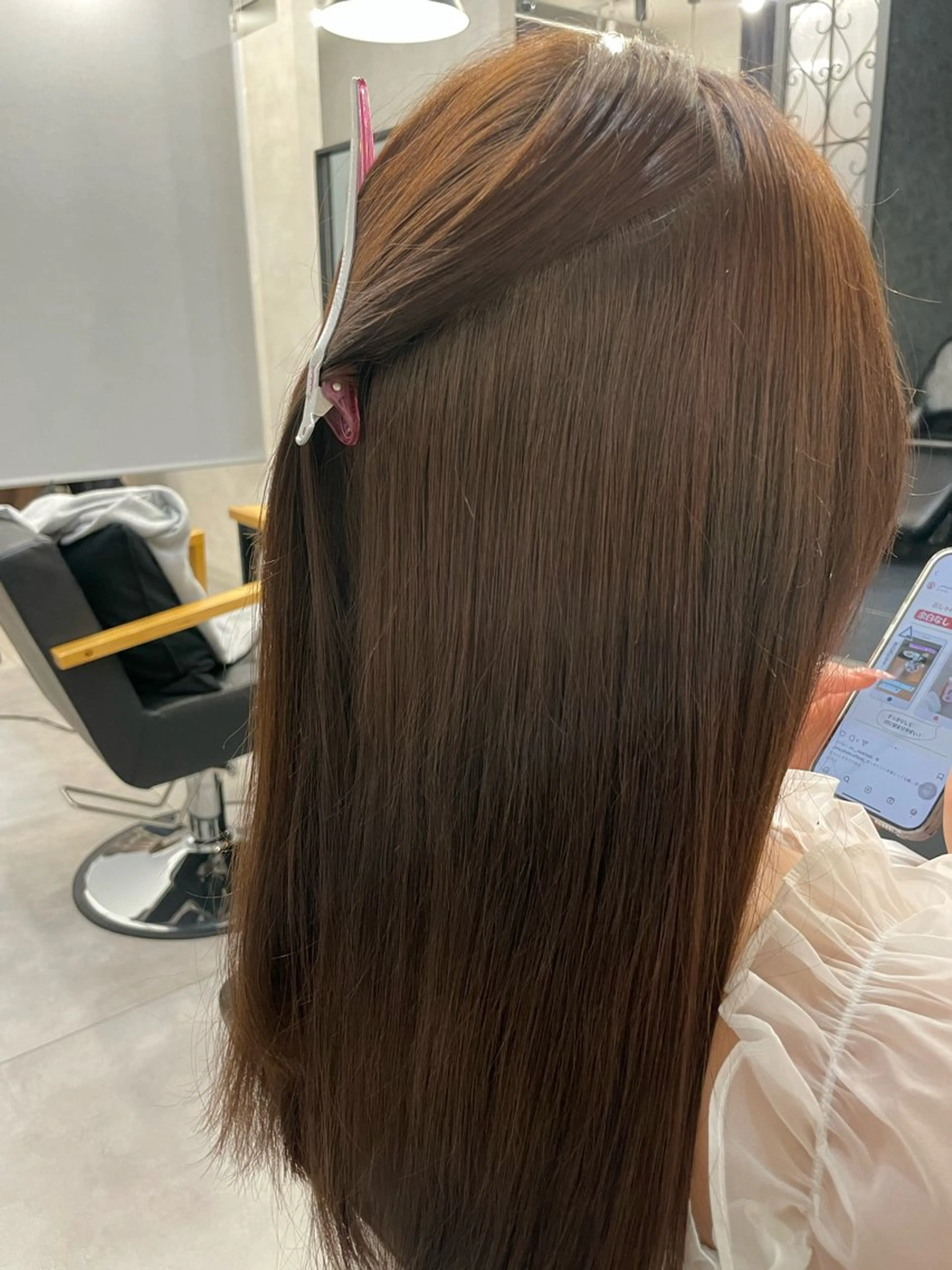 ロング 縮毛矯正 トリートメント 今村 南穂のヘアスタイル