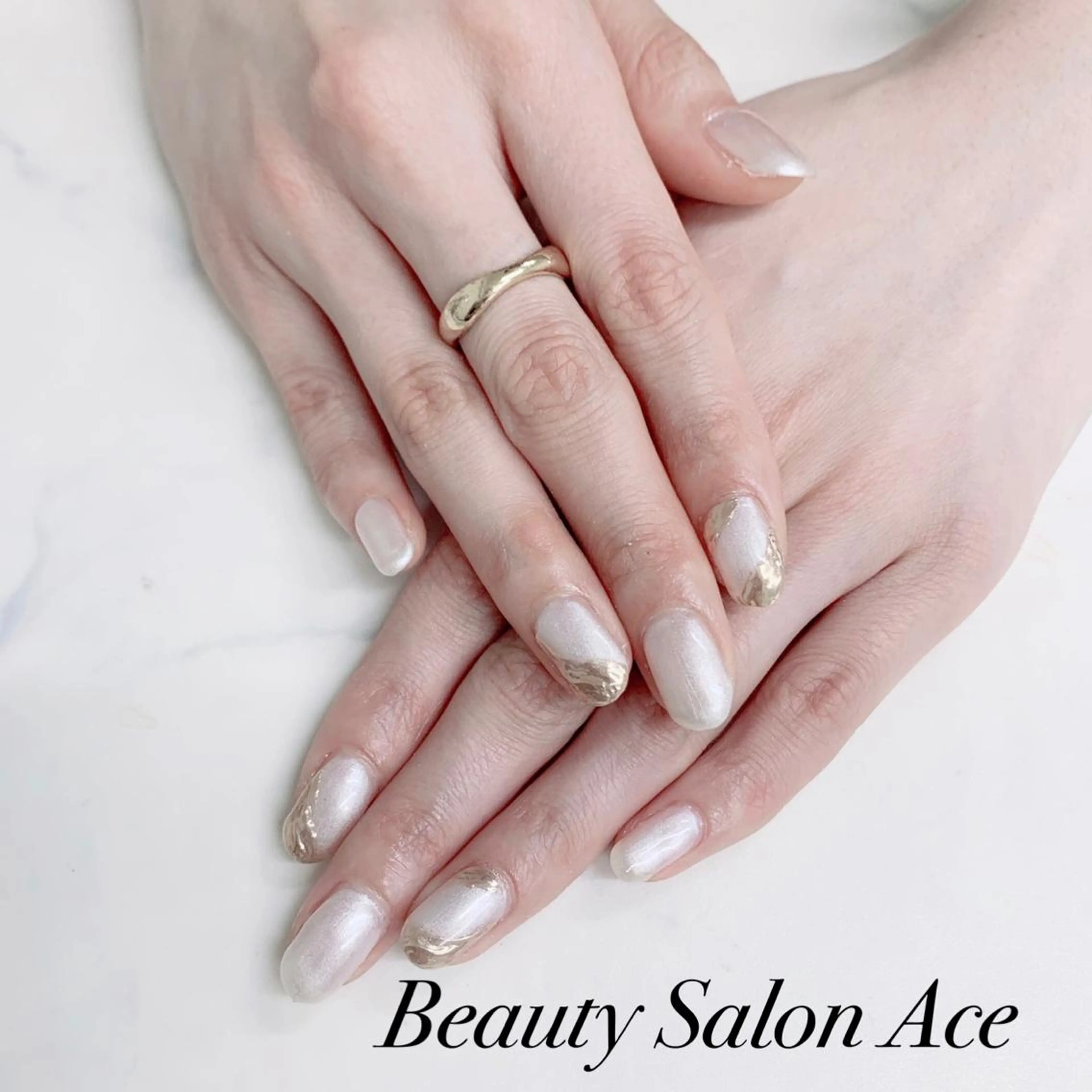 ネイル メンズネイル 春ネイル ハンドネイル ハンドケア Beauty Salon Ace（ネイルサロン　エース）所属・池袋フィルイン Ace♡長さだしのネイルデザイン