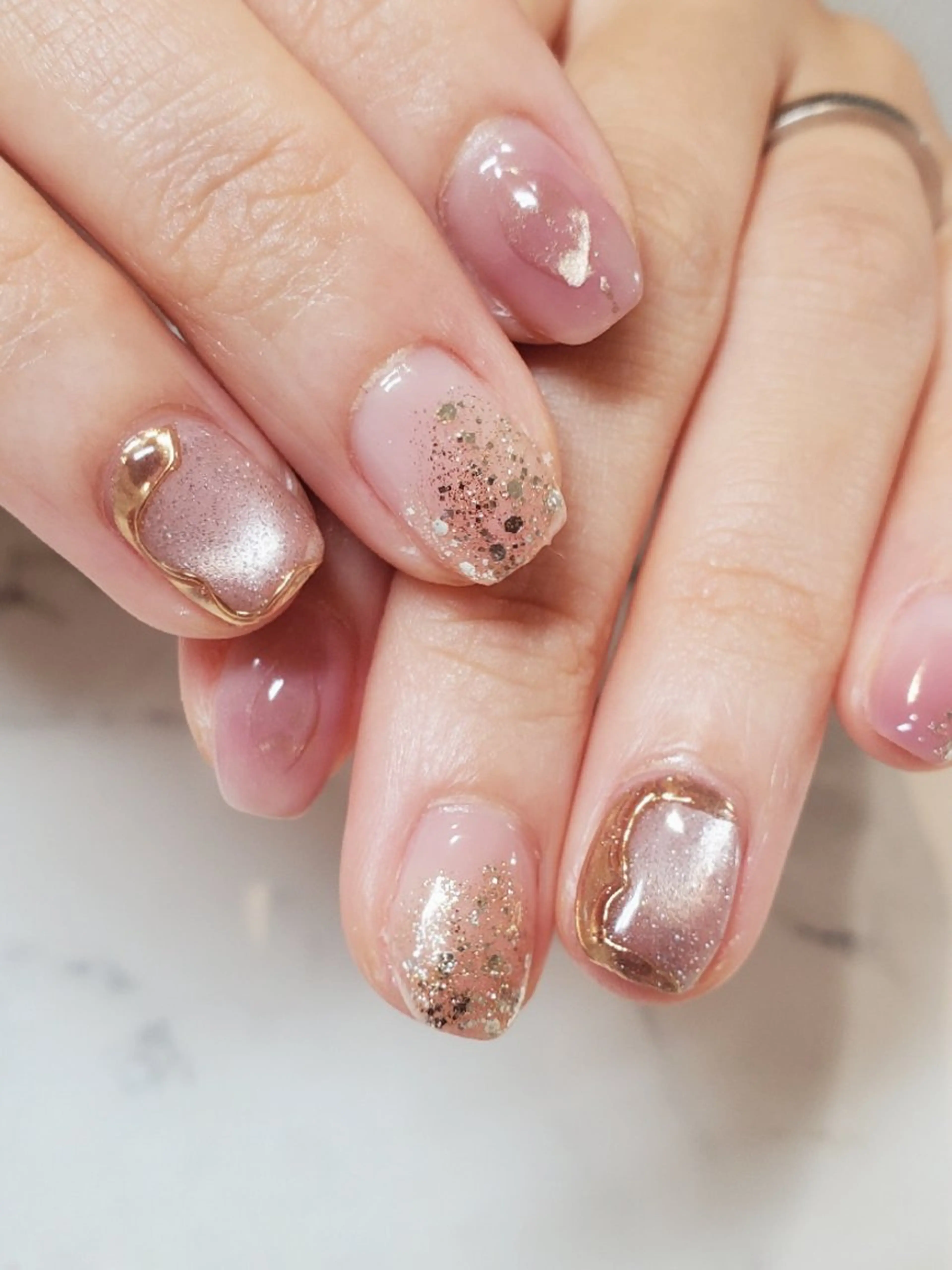 ネイル ニュアンスネイル ハンドネイル ୨୧arc マツダ୨୧のネイルデザイン