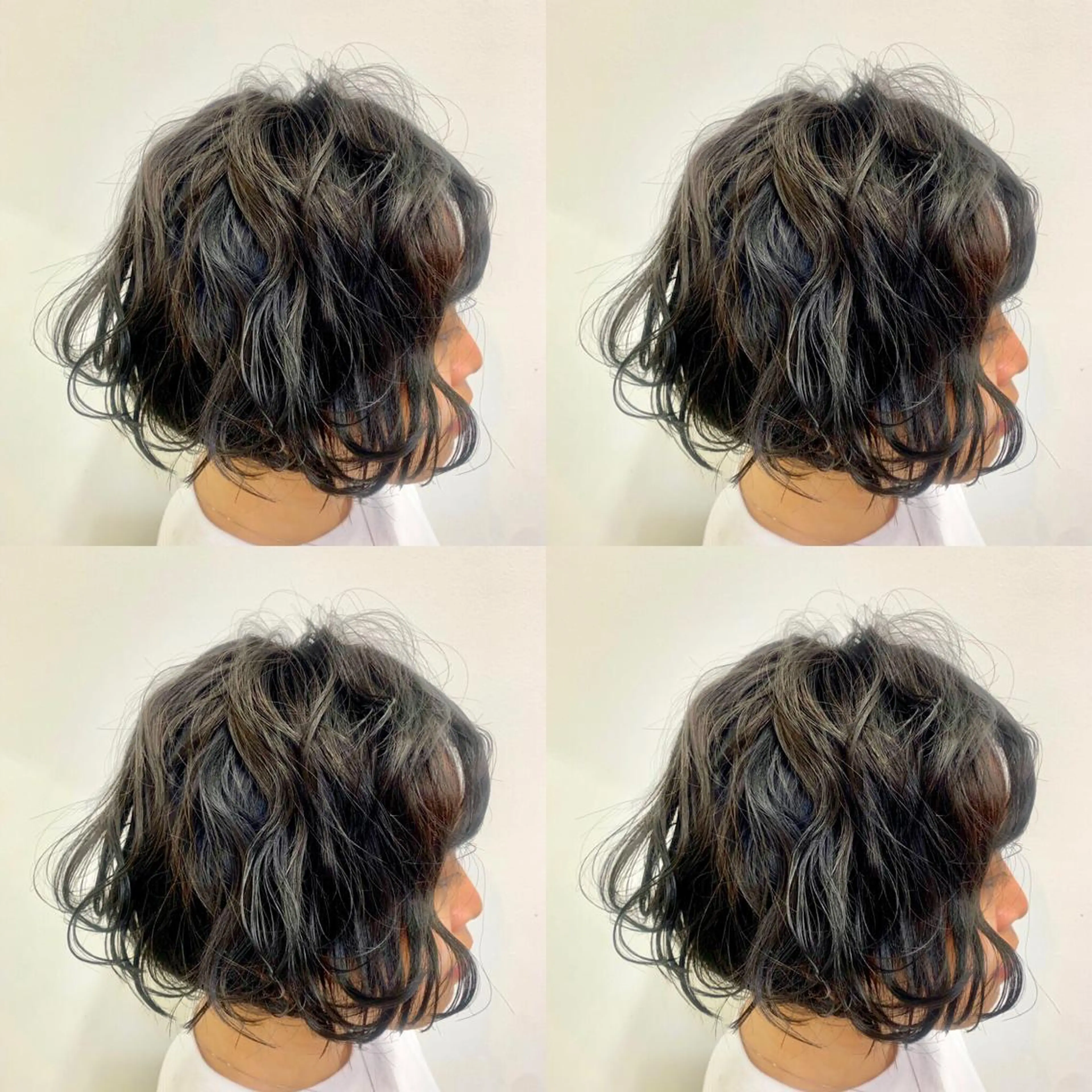 ショート カラー 切りっぱなしボブ ボブ 外ハネヘア ブリーチ👩‍🦳/ ‪✂︎MANAMIのヘアスタイル