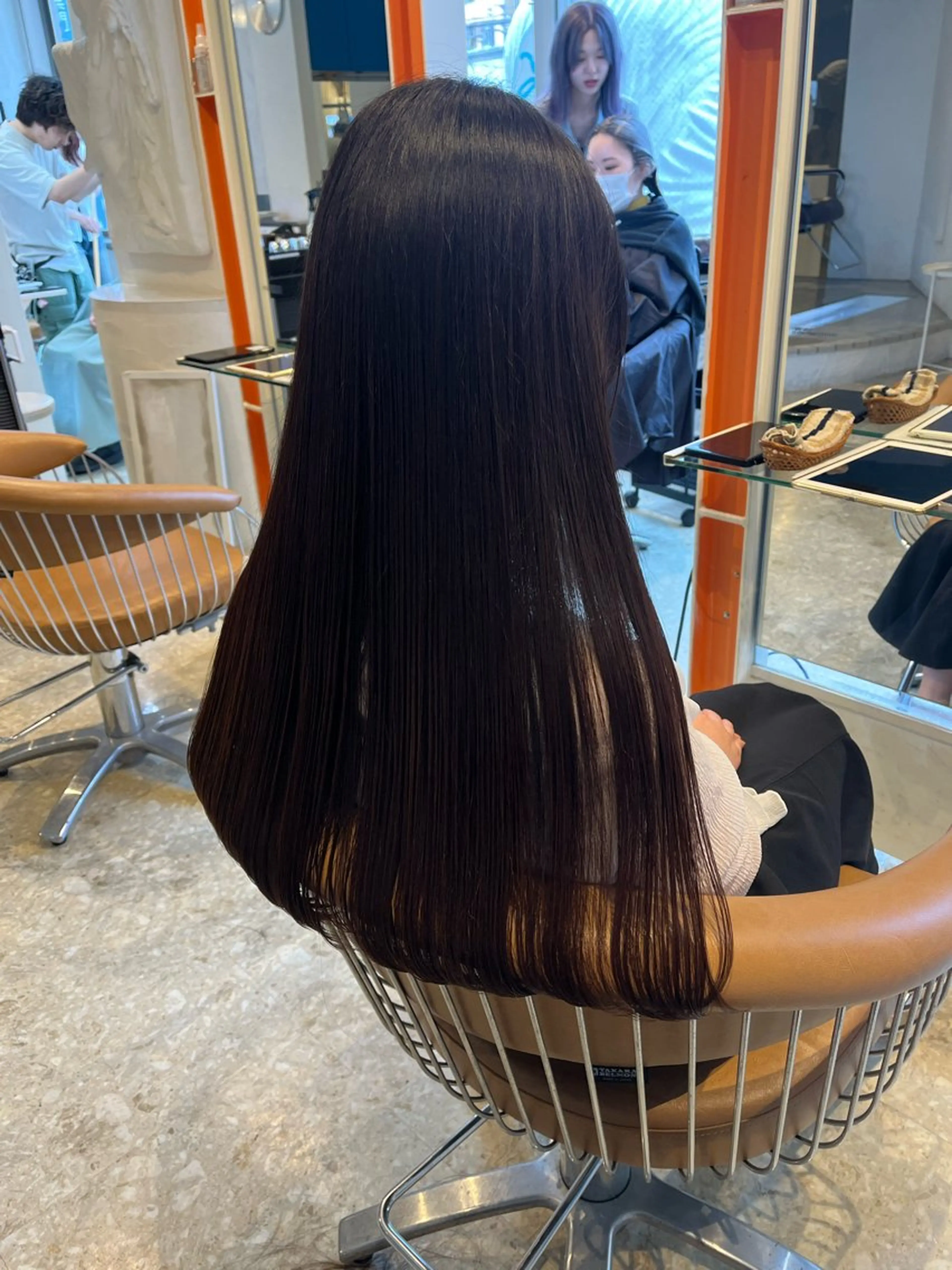ロング パーマ カット 縮毛矯正 トリートメント うしだ かおるのヘアスタイル