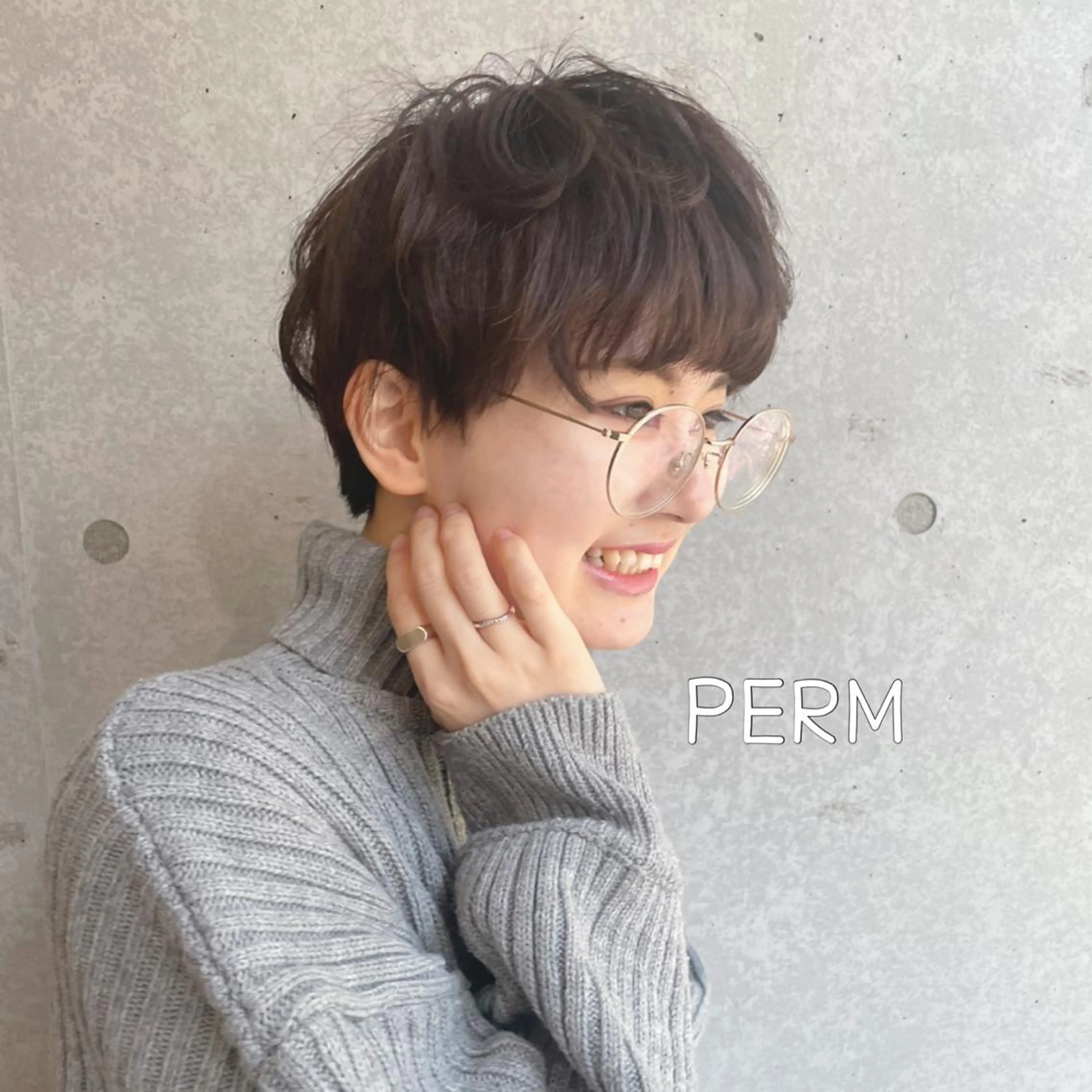 ショート カット パーマ 🤍モテ髪🤍 🪽店長anju🪽のヘアスタイル