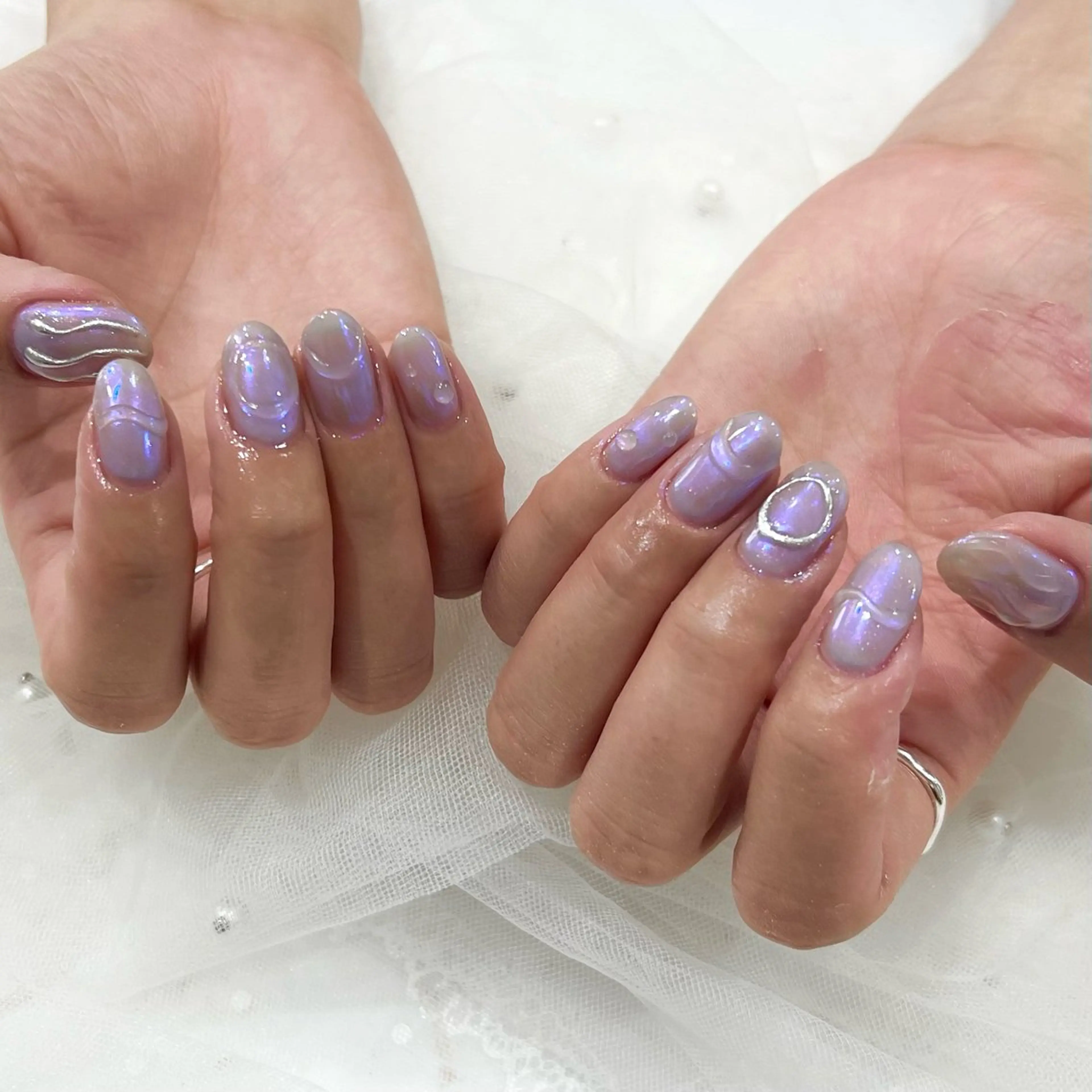 ネイル ミラーネイル 🧡Shine船橋 鳴海🧡のネイルデザイン