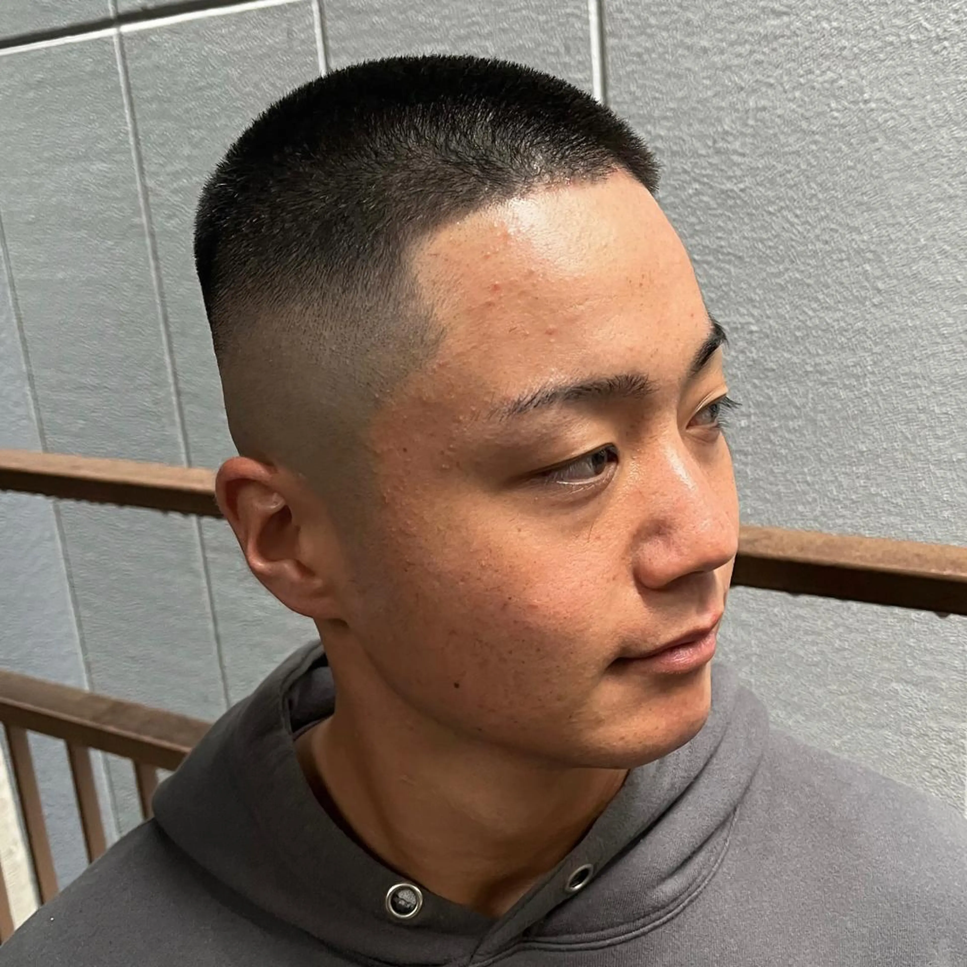 ショート メンズ フェードカット メンズパーマ スキンフェード スペインカール カット 立川/メンズパーマ 厚進太郎のヘアスタイル