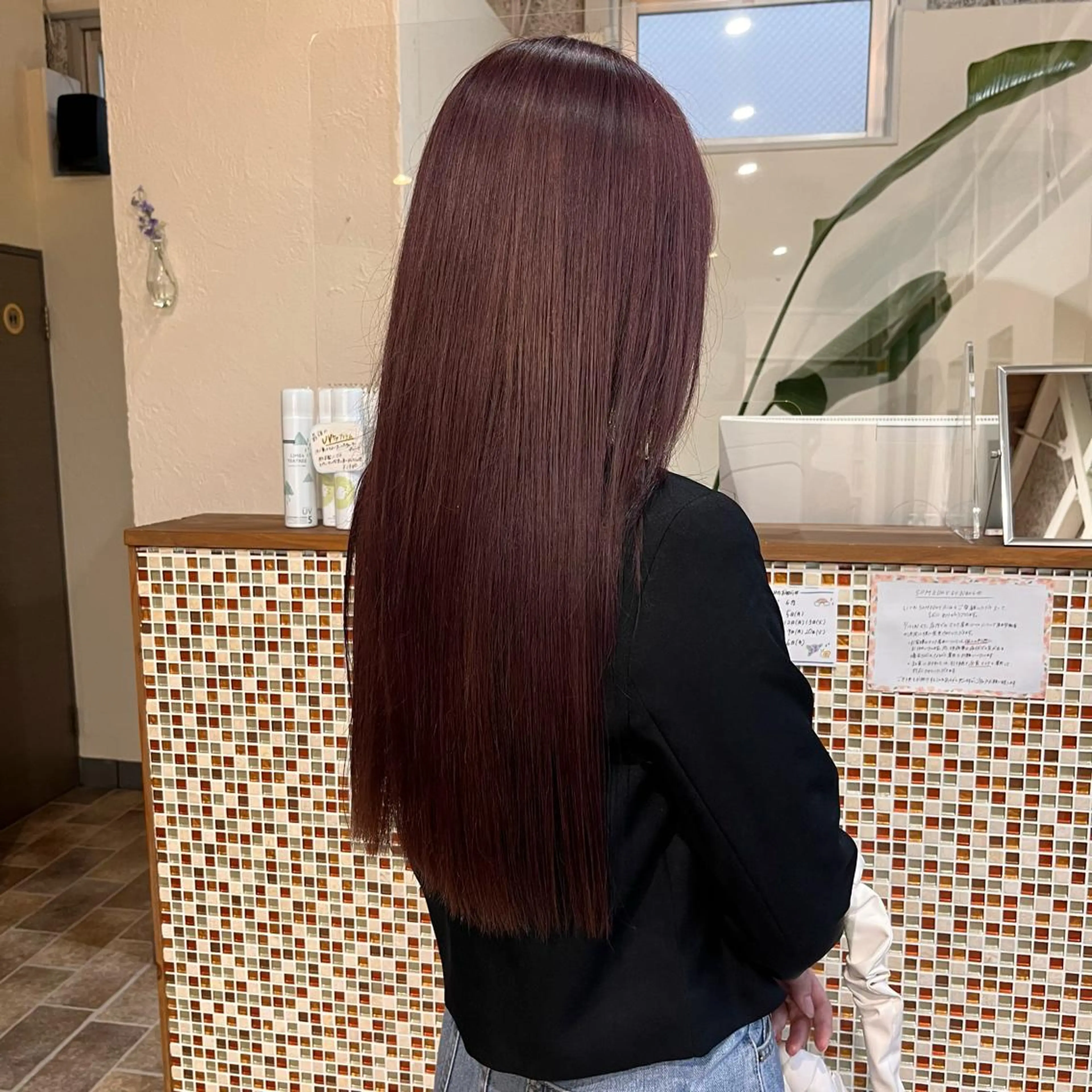 ロング カラー 中村 友香のヘアスタイル