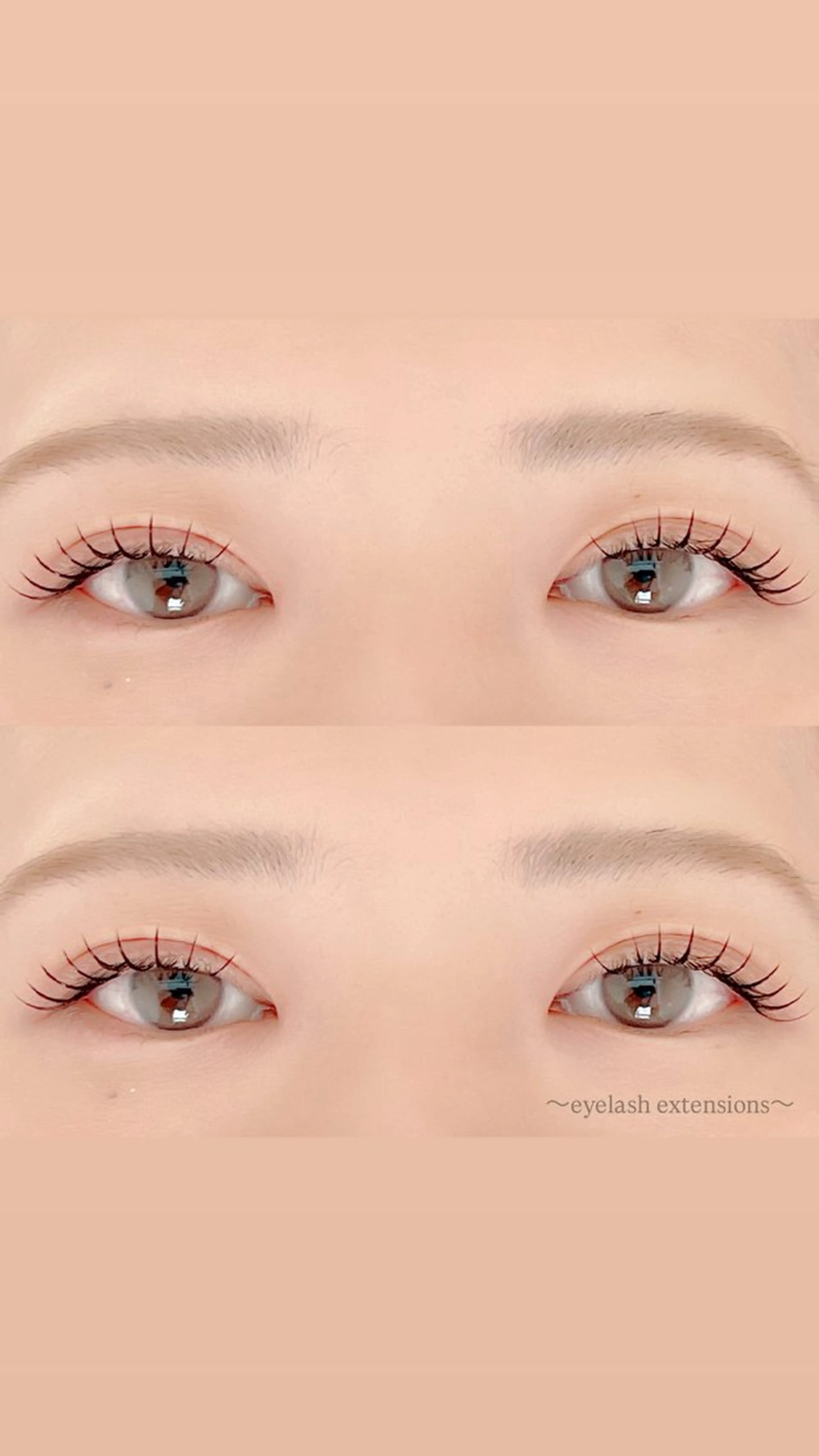 マツエク・マツパ 目尻長め マツエク 田村 莉子のマツエク・マツパデザイン