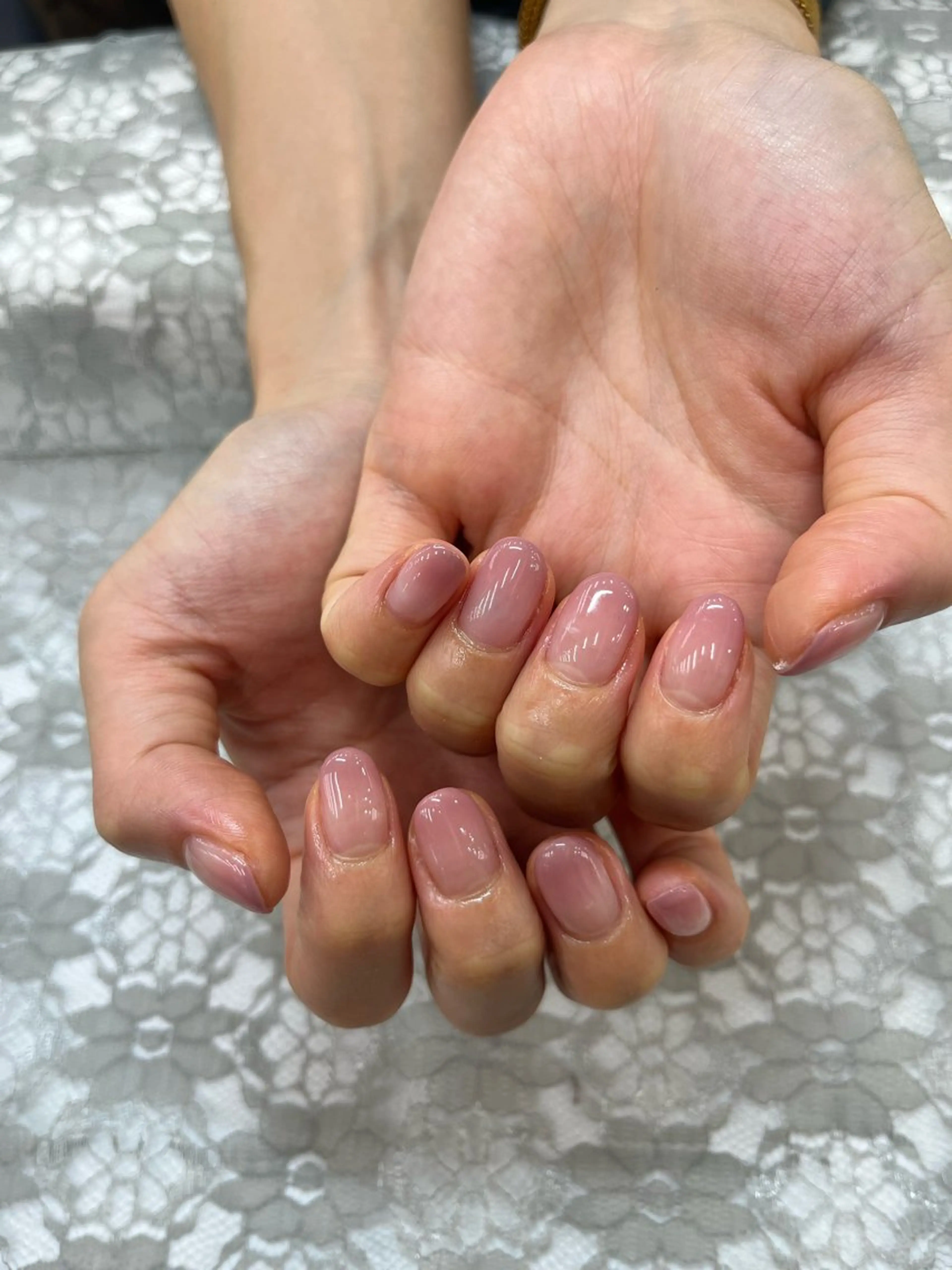 ネイル クリアネイル グラデーション ピンク MAXKELLY YUNAのネイルデザイン