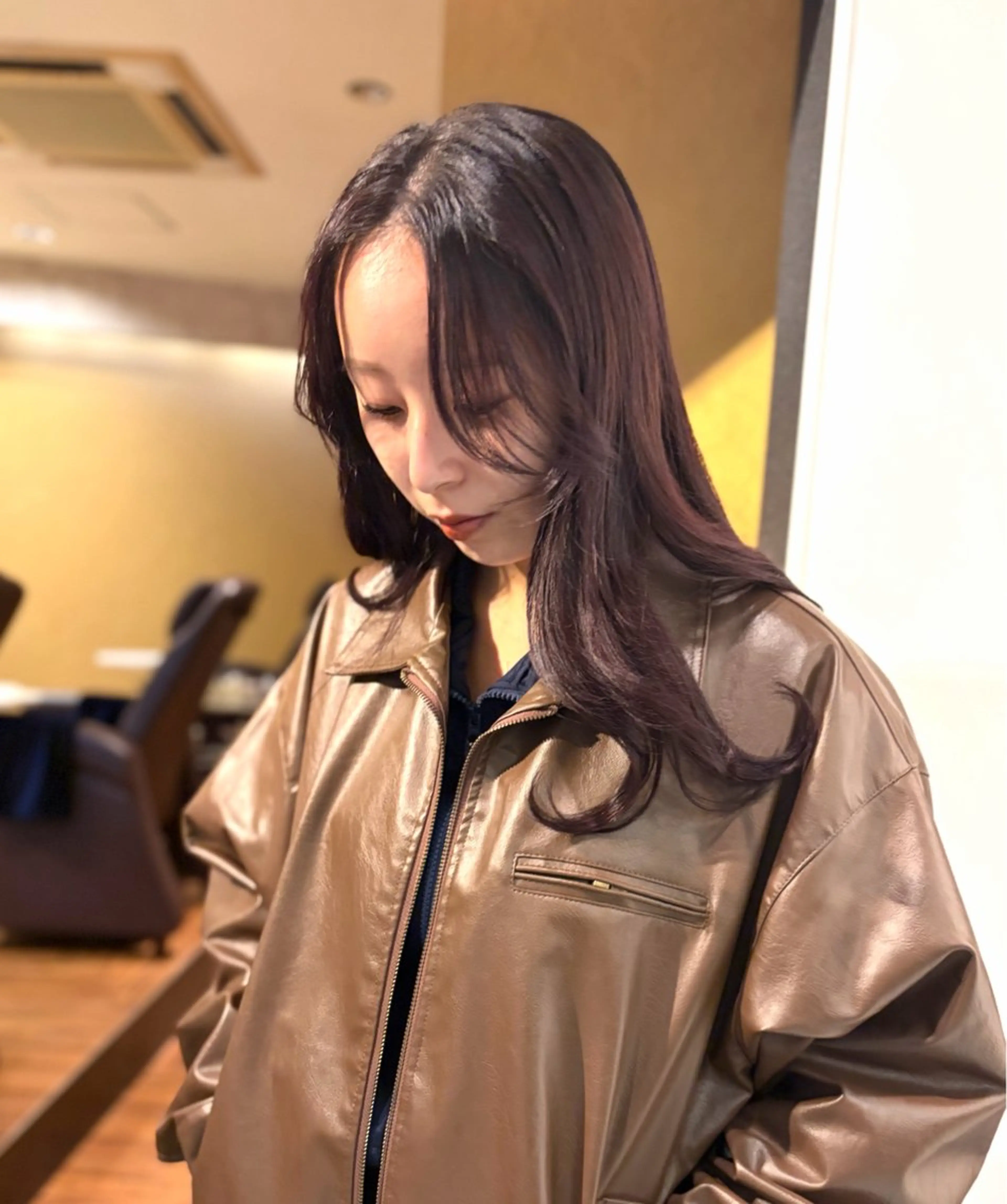 セミロング 顔周りカット 髪質改善 韓国風ヘア レイヤーカット トリートメント 辻 那美樹/似合わせ ヘア/髪質改善のヘアスタイル