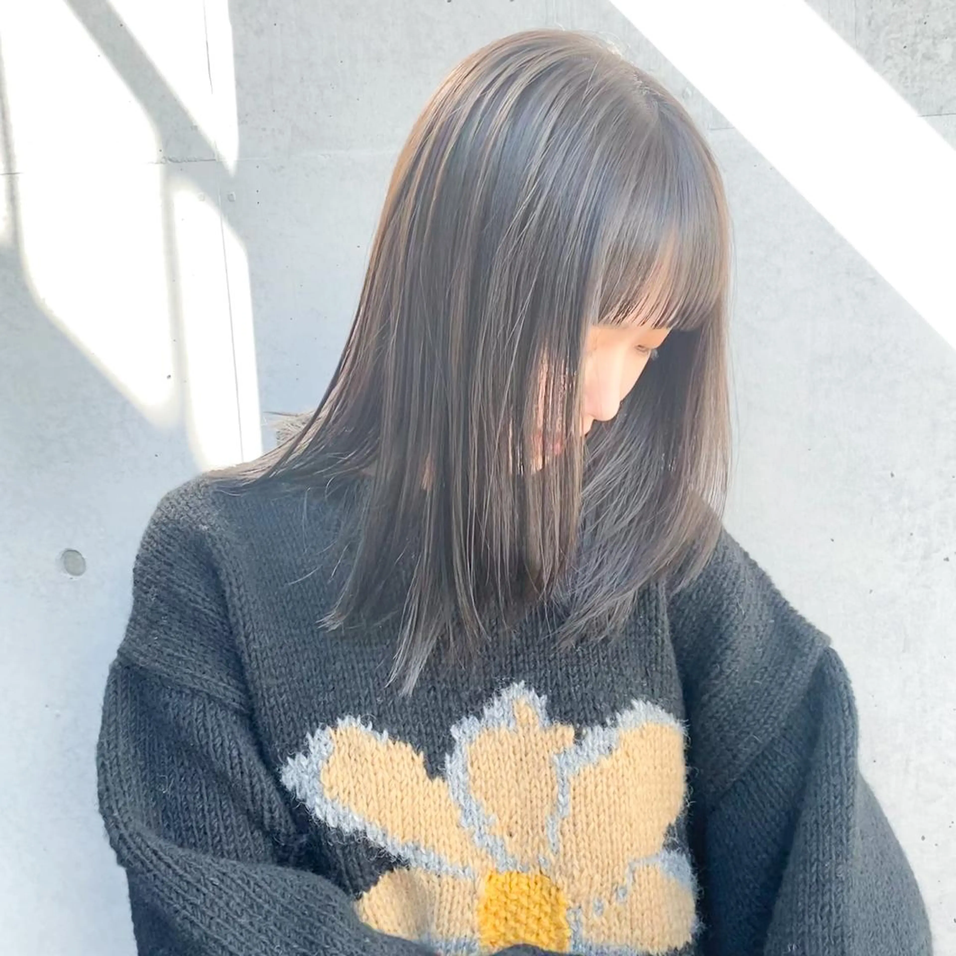 ミディアム カット ヘアカラー トリートメント ヘッドスパ 艶髪ブリーチ 永井竜也のヘアスタイル