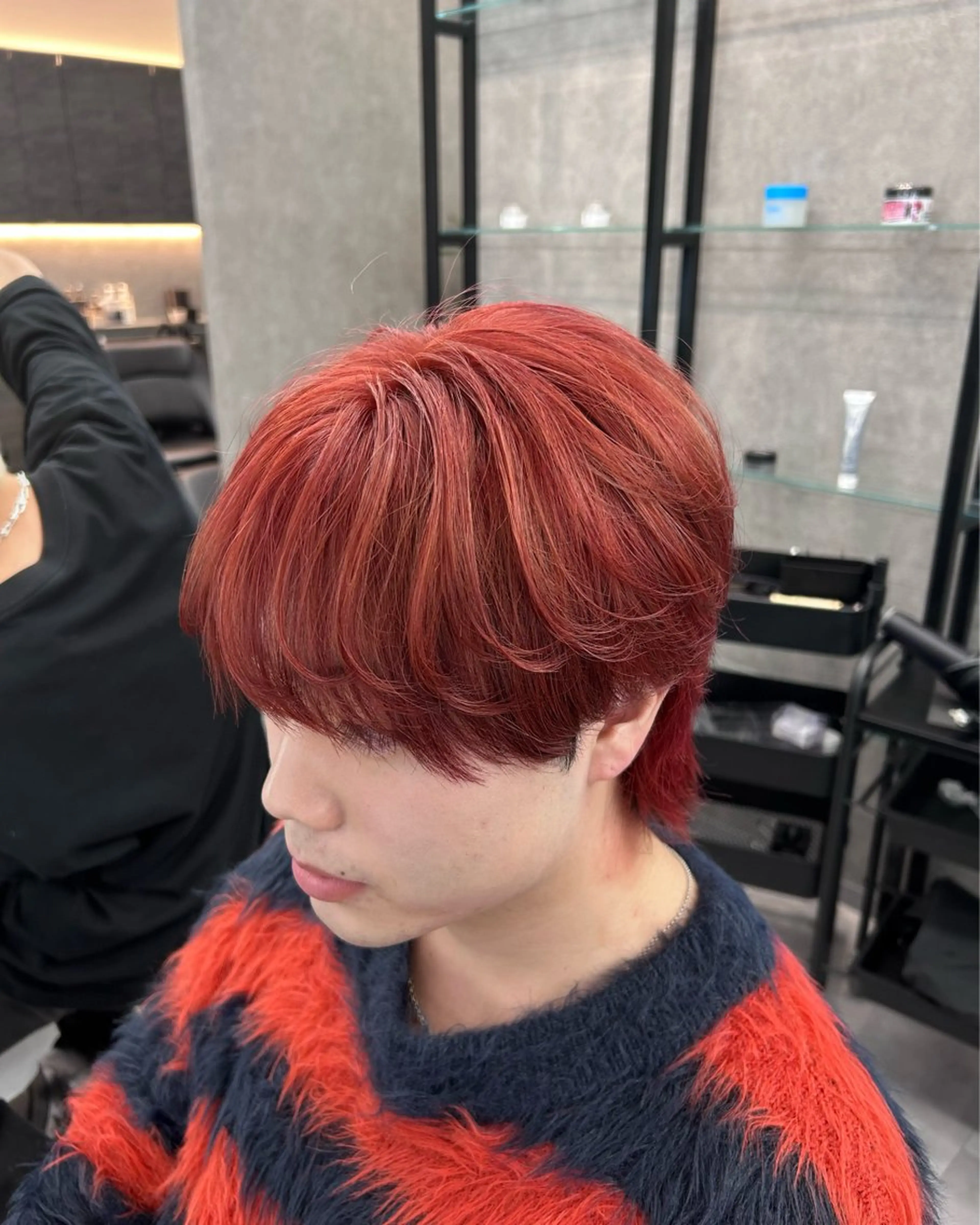 ショート カラー パーマ メンズ マッシュ シースルーマッシュ カット ヘアカラー お客様満足度NO.1 /副店長YUTAのヘアスタイル