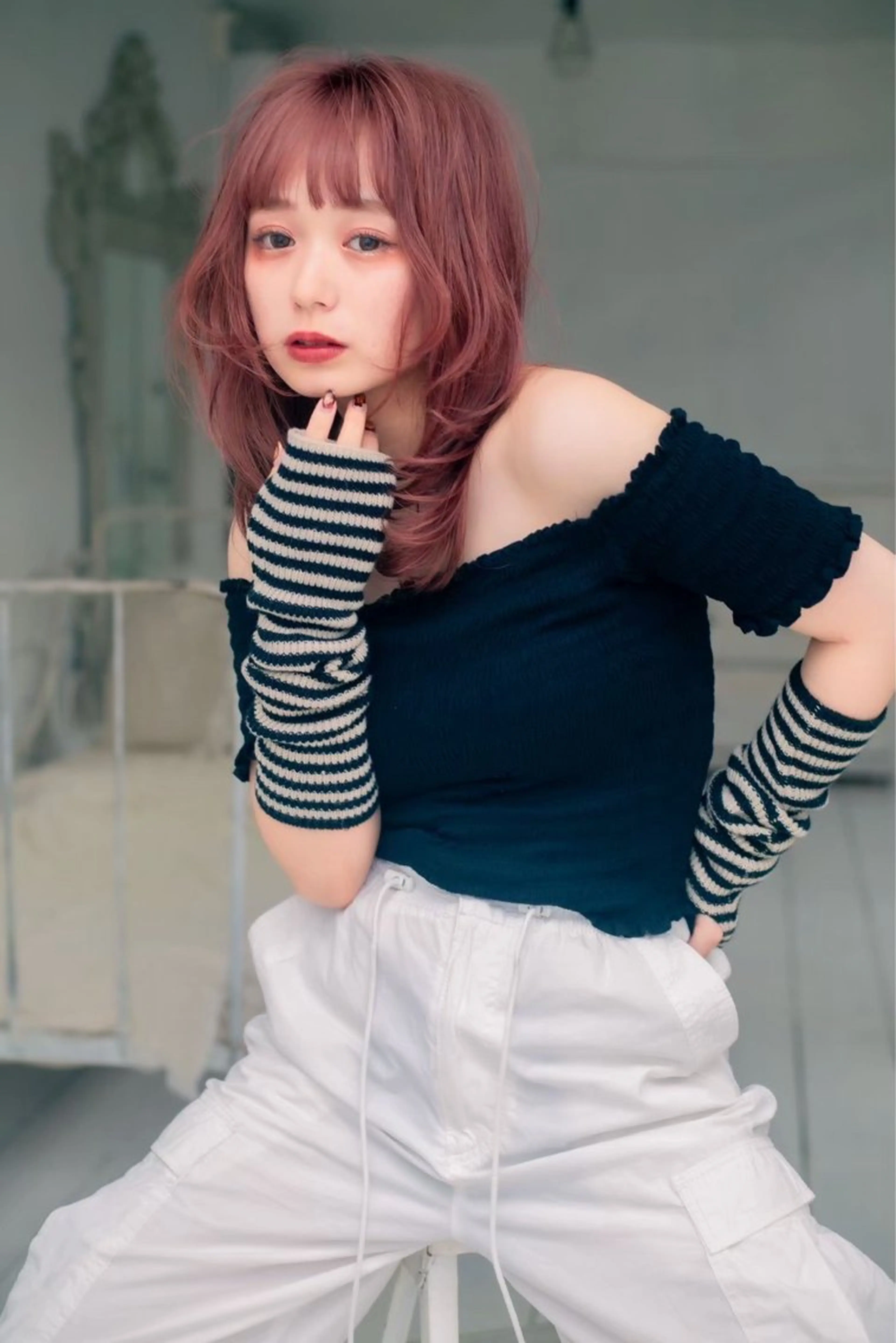 ミディアム カラー カット ヘアカラー トリートメント stylist/ボブ ことの/韓国レイヤーのヘアスタイル