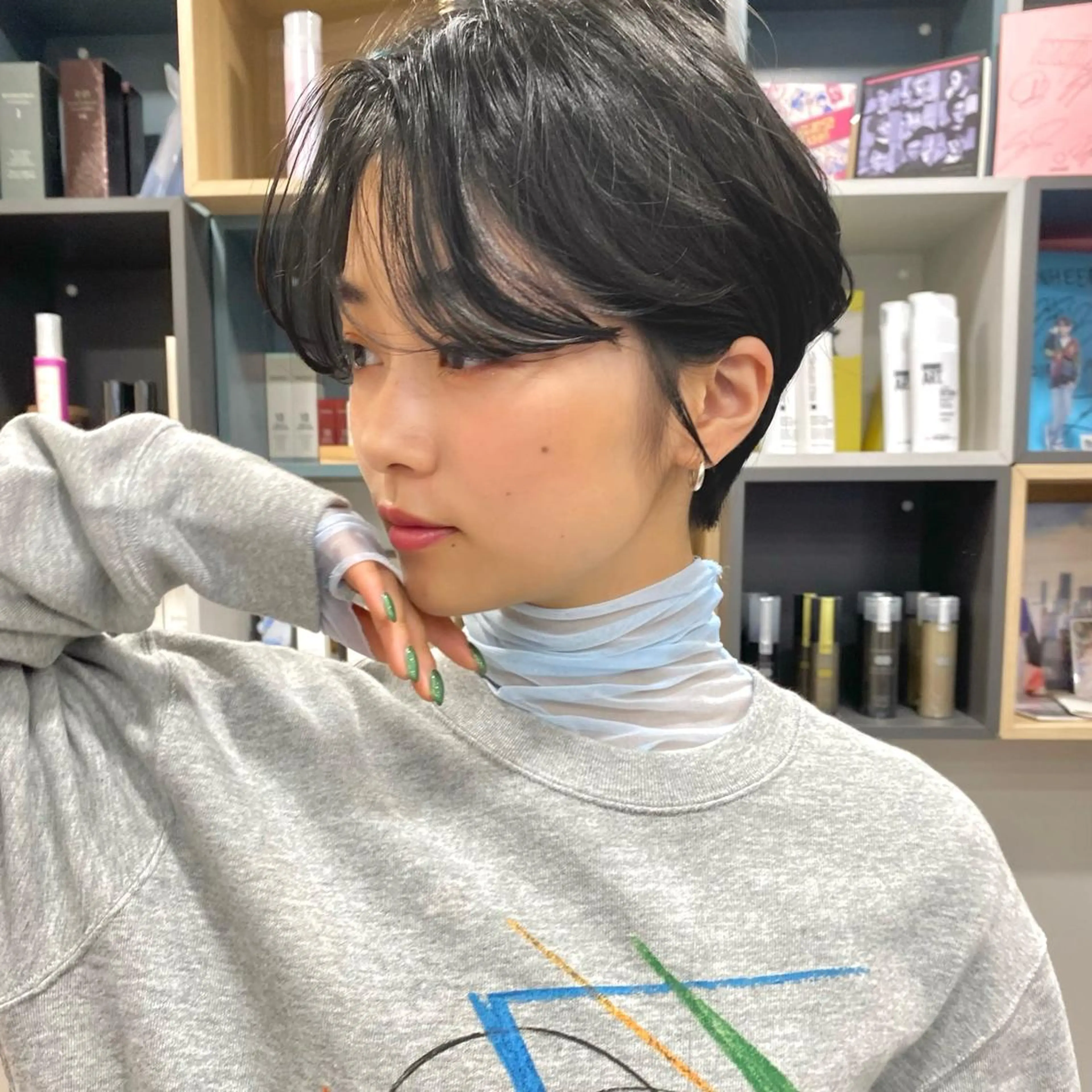 ショート パーマ ハンサムショート ショートヘア カット パーマ ボブ/縮毛矯正/ レイヤー/塚田のヘアスタイル