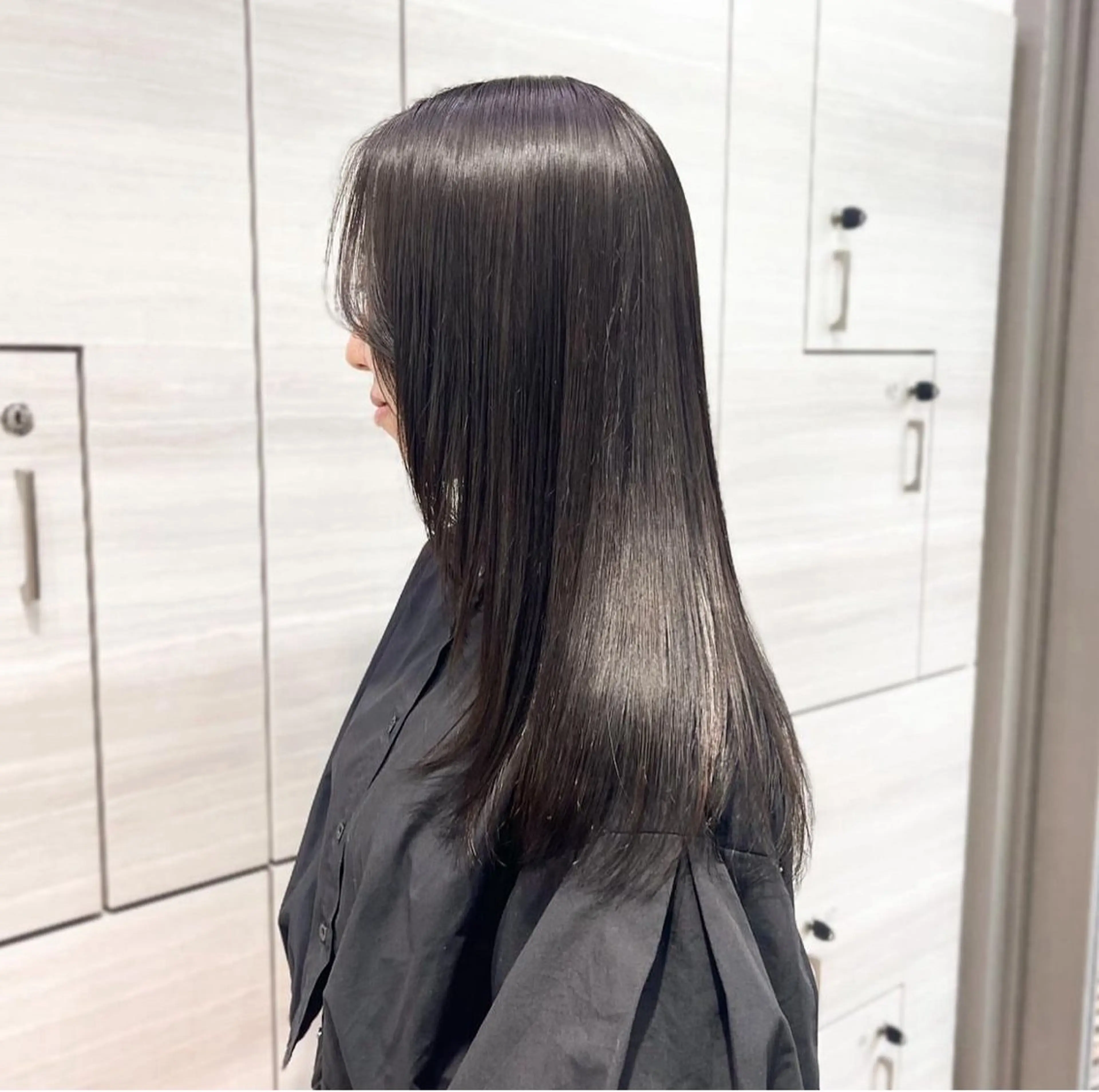 ロング カラー 透明感カラー 酸性ストレート ヘアカラー 縮毛矯正 the path ナツミのヘアスタイル