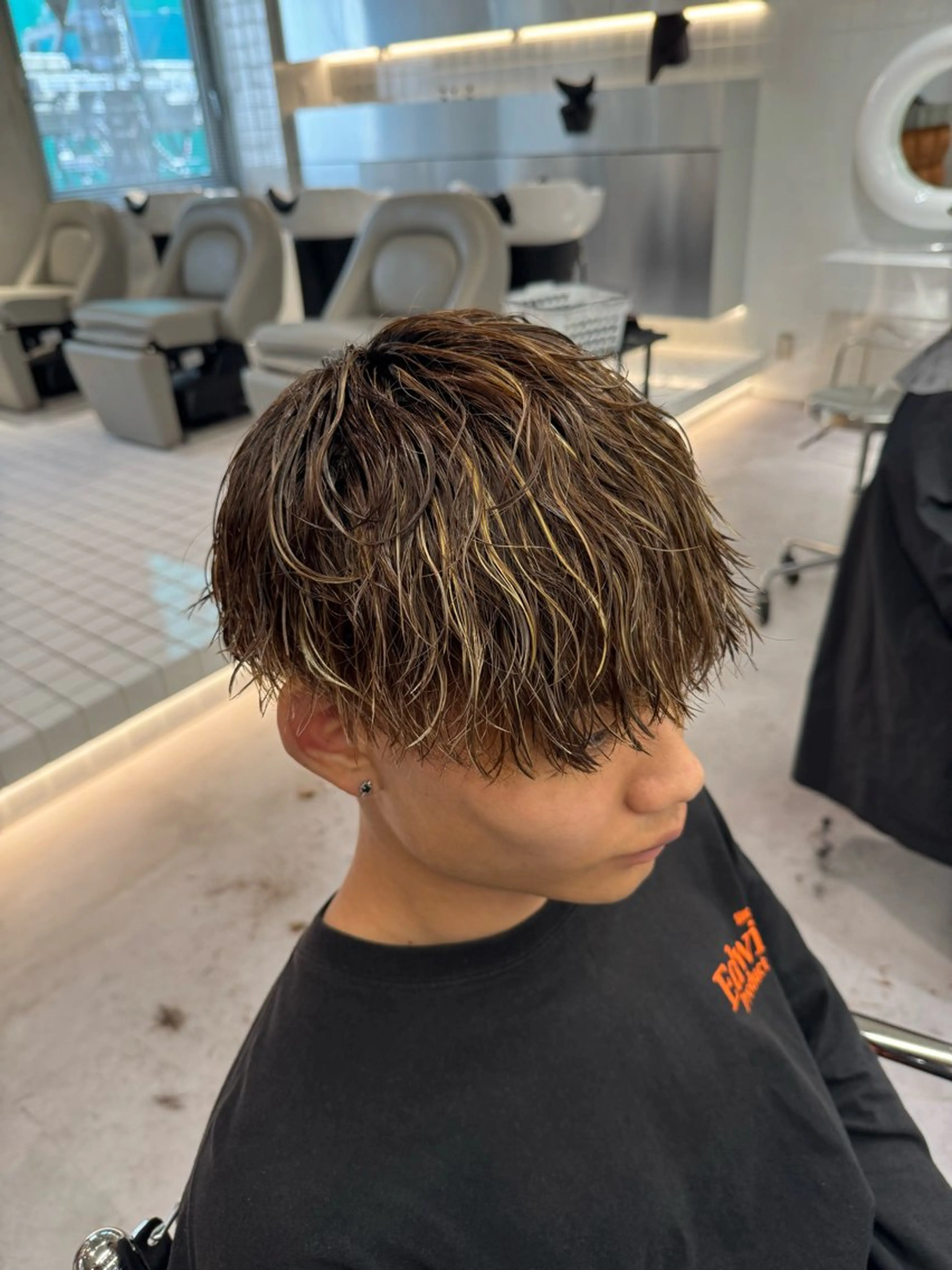 パーマ メンズ メンズパーマ 波巻きパーマ メンズサロンU所属・ブリーチ/パーマ特化 片平和寿のヘアスタイル